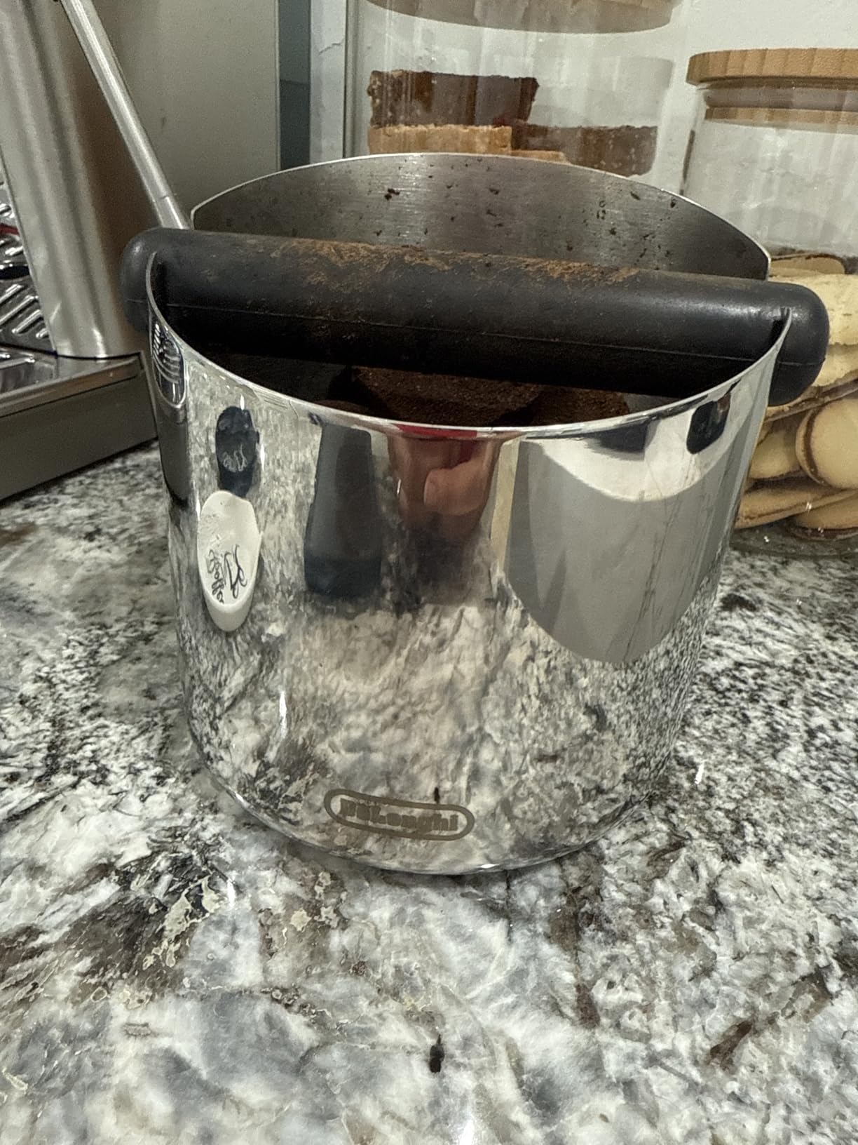 De'Longhi Large Easy Clean Knock Box, Stainless Steel customer photo 1