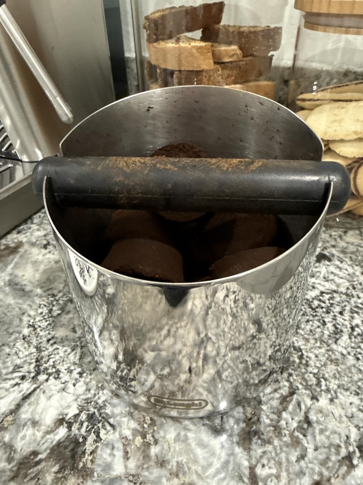 De'Longhi Large Easy Clean Knock Box, Stainless Steel customer photo 2