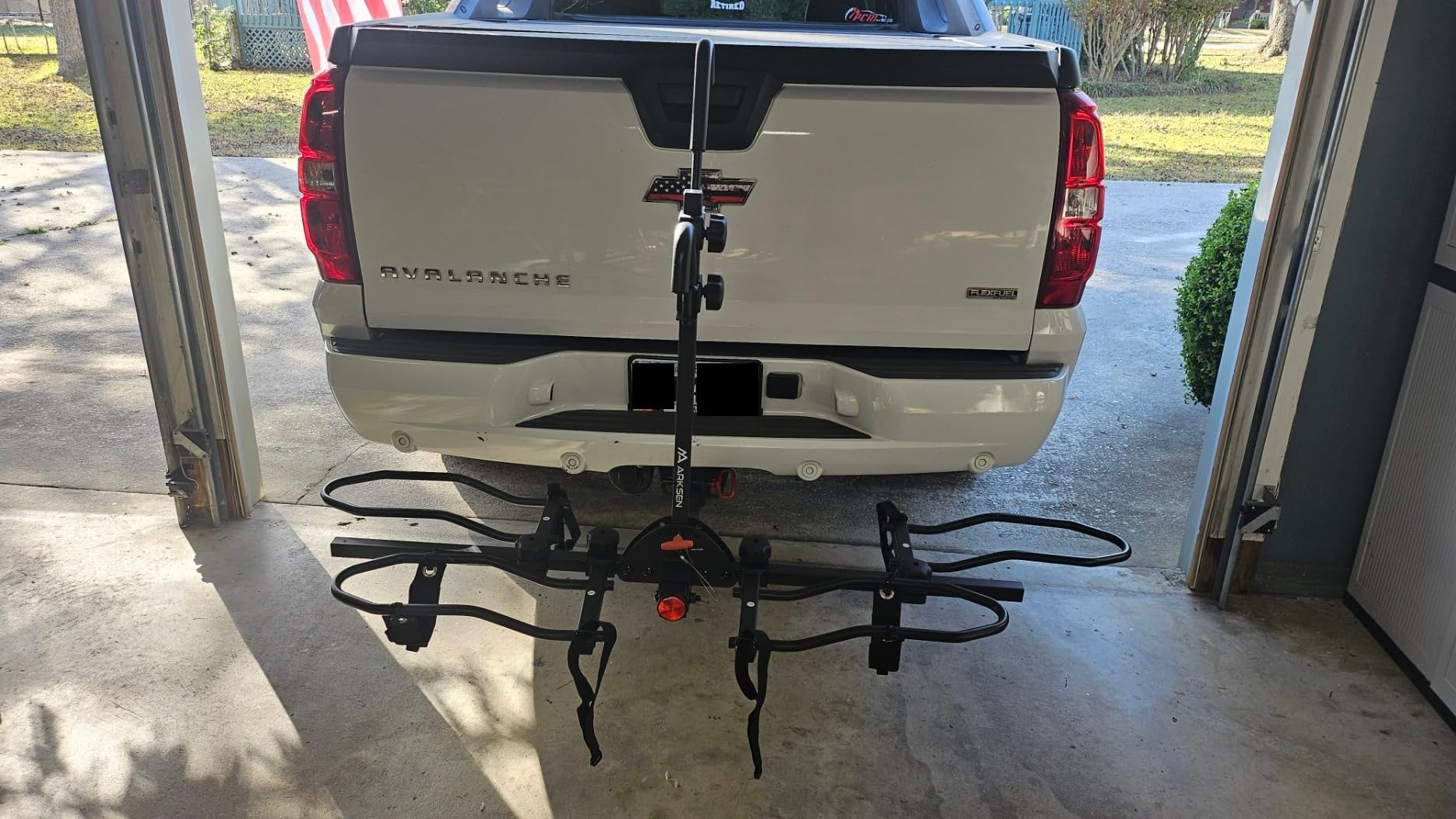 ARKSEN Bike Rack Hitch for Car, 2-Bike Hitch Mount Platform Rack, Holds Electric & Fat Tire Bikes up to 75 lbs Each (150 lbs Total), Fits 2