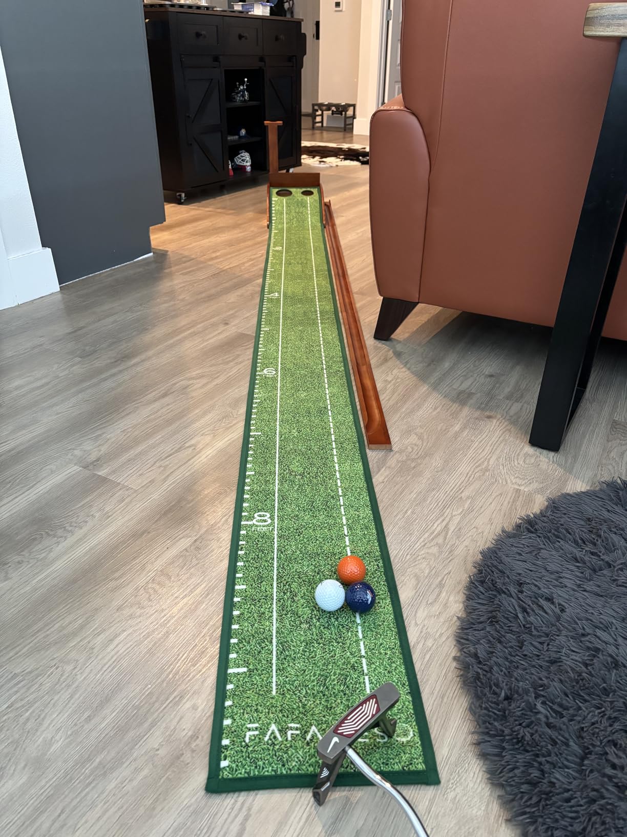 Golf Putting Mat, Putting Green Indoor with Ball Return - Golf Training Aid for Home Office customer photo 1