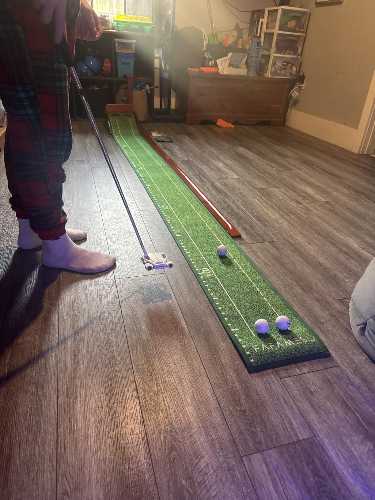 Golf Putting Mat, Putting Green Indoor with Ball Return - Golf Training Aid for Home Office customer photo 2