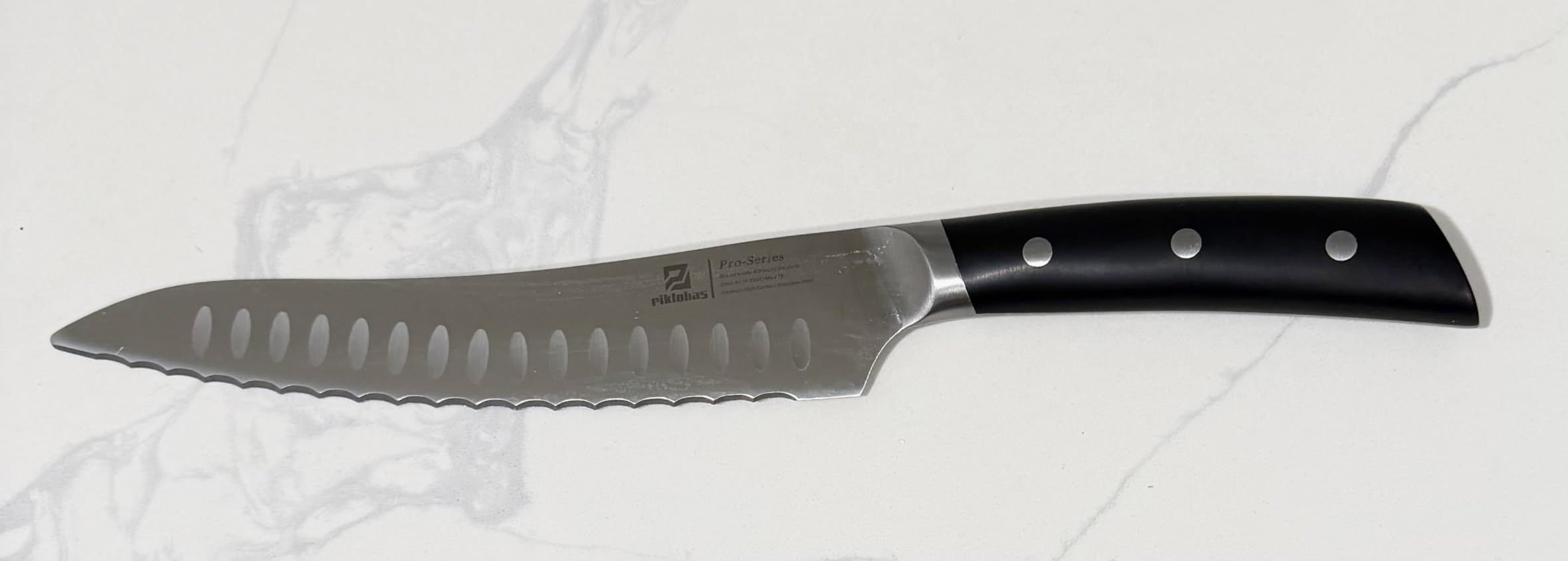 Piklohas Resharpenable Bread Knife 10 Inch Serrated Sourdough Knife with Offset Handle customer photo 2