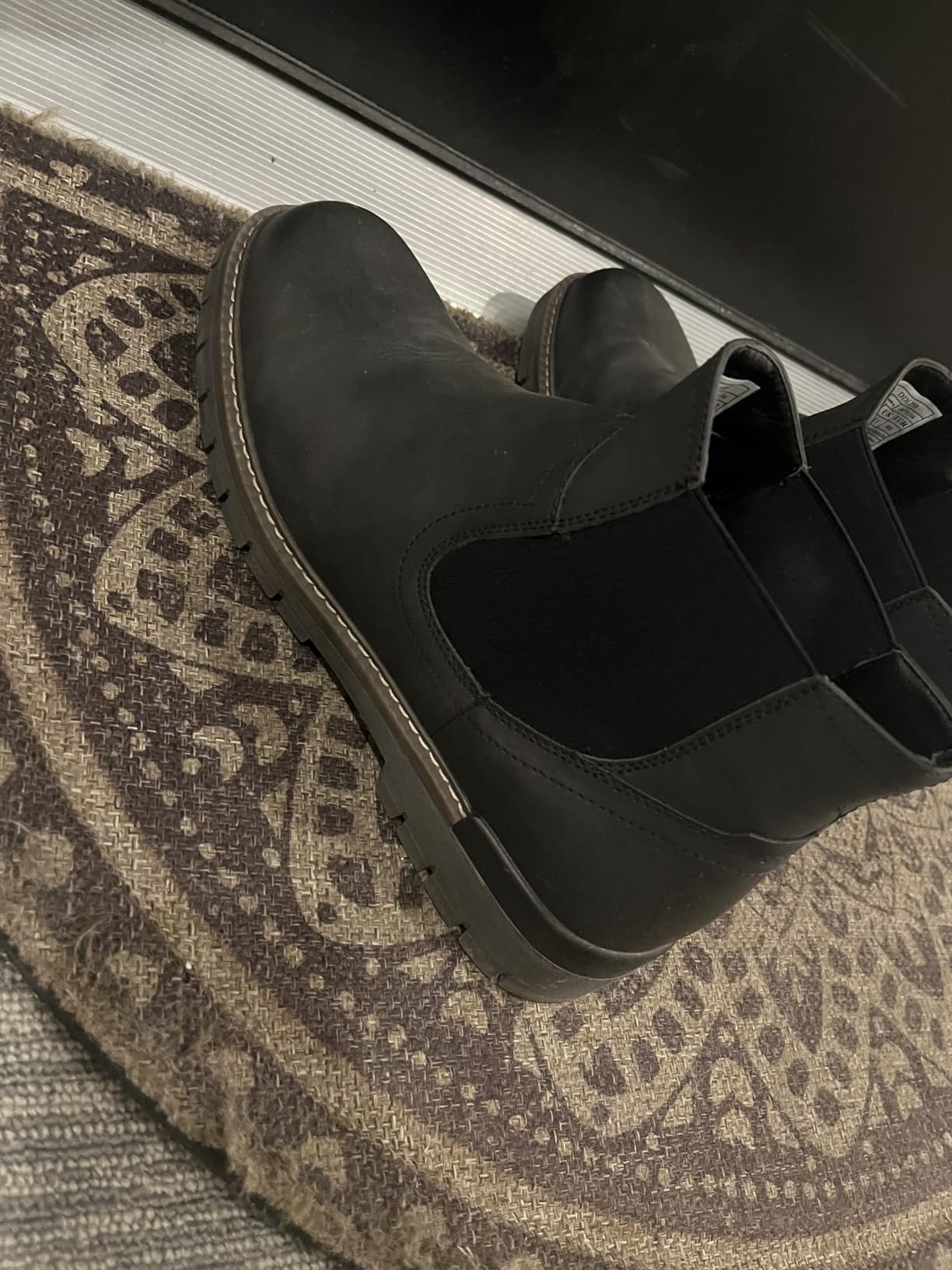 Jousen Chelsea Boots Casual Slip On Ankle Waterproof Mens Boots customer photo 2