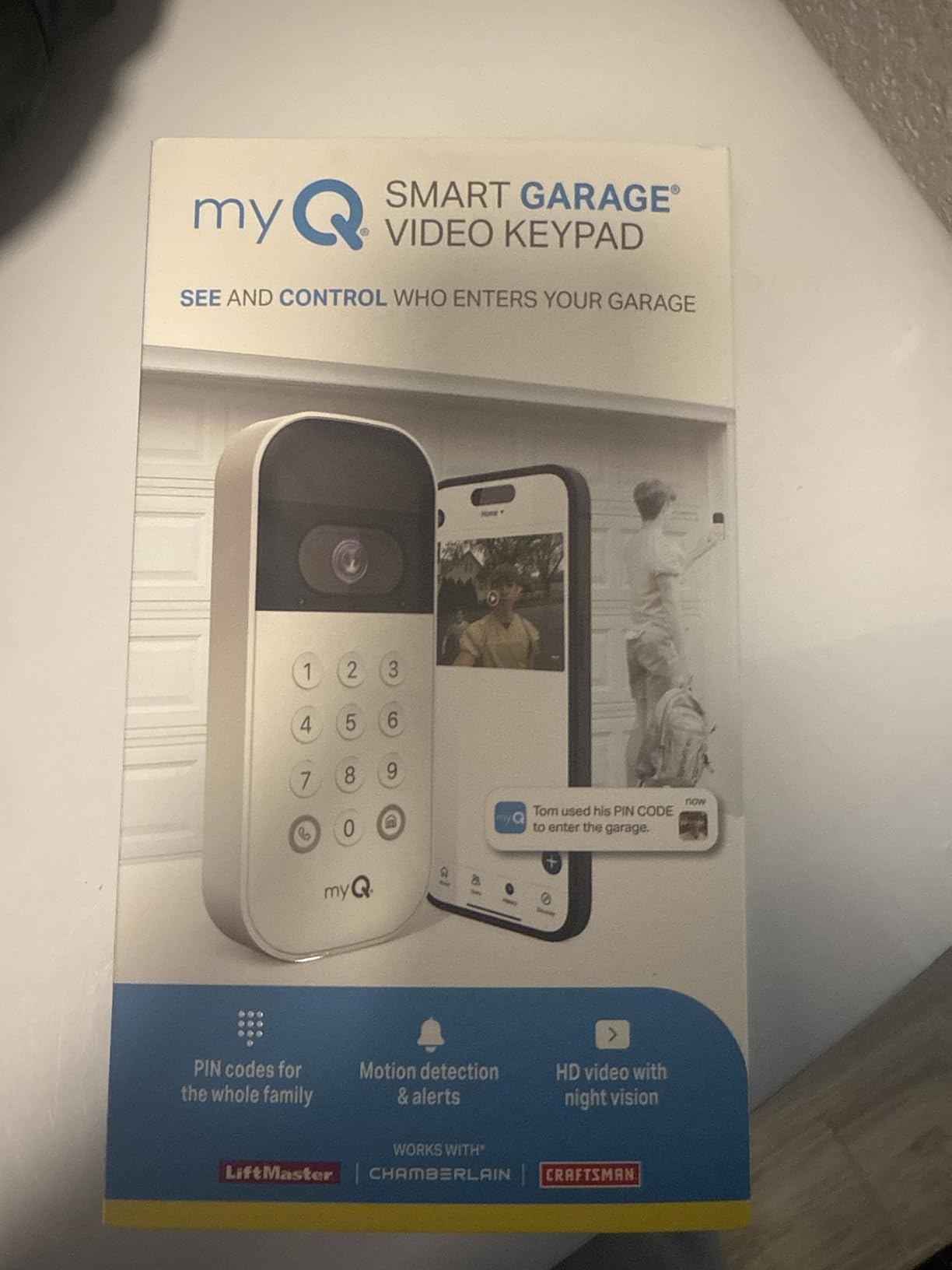 myQ Smart Garage Door Video Keypad with Wide-Angle Camera, Customizable PIN Codes, and Smartphone Control customer photo 1