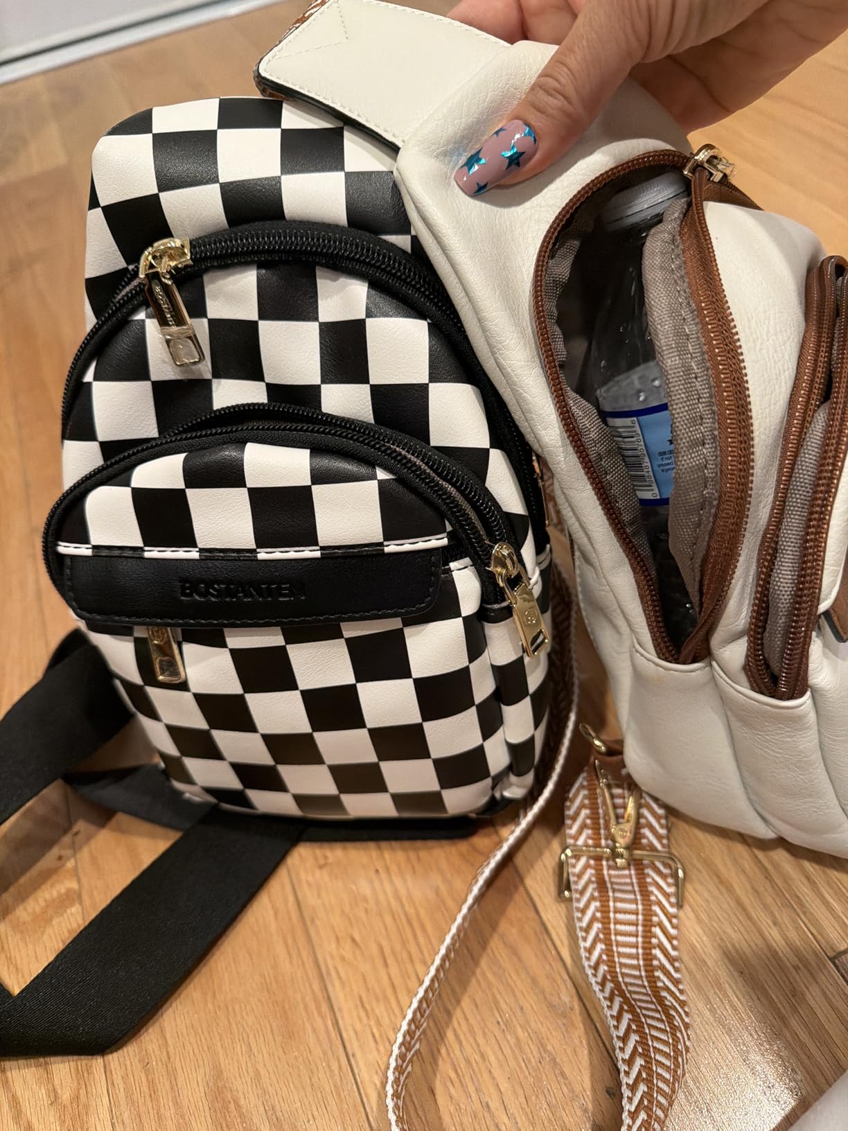 BOSTANTEN Sling Bag for Women Leather Crossbody Bags Fanny Pack Chest Bag for Travel customer photo 1