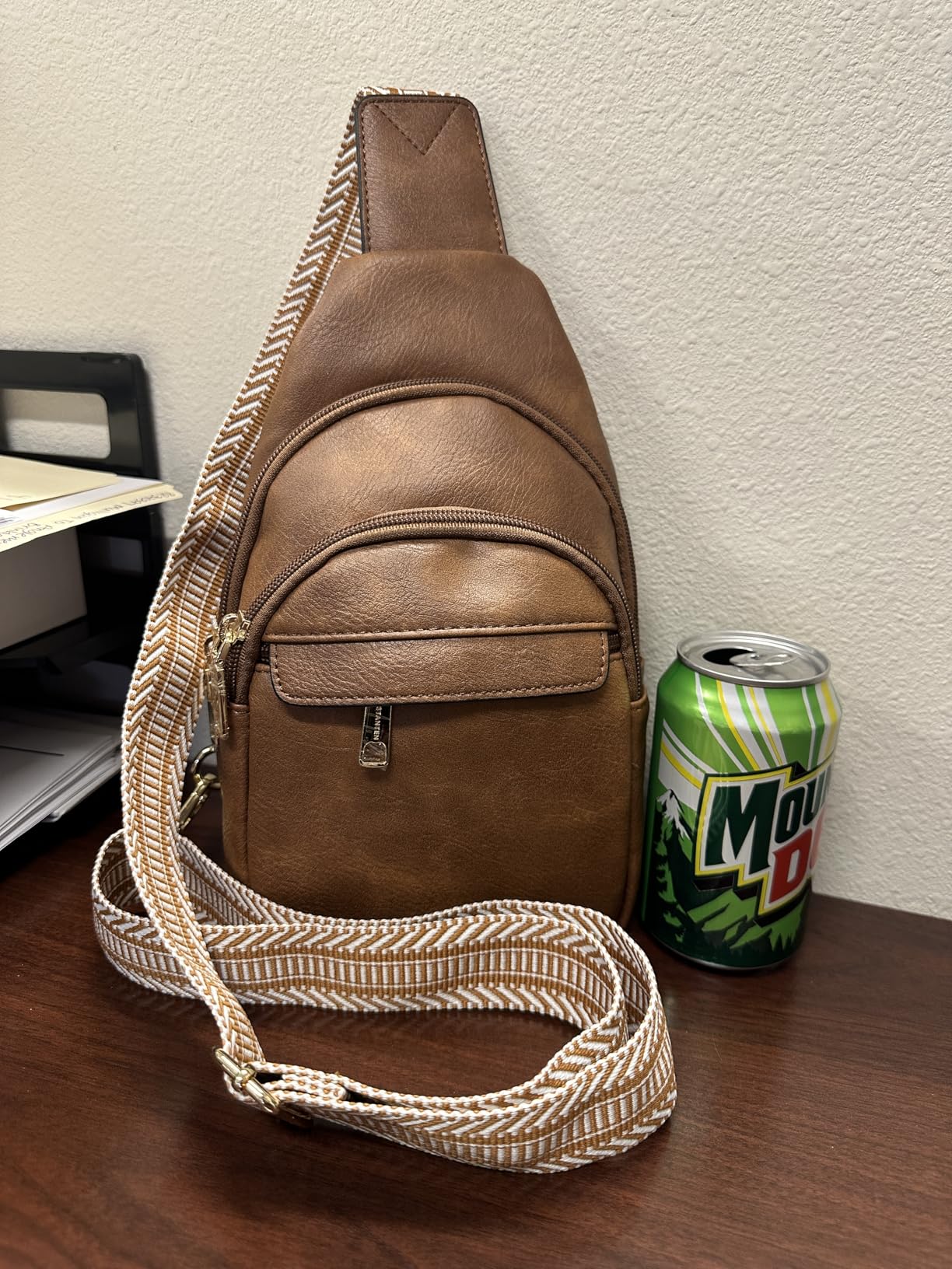 BOSTANTEN Sling Bag for Women Leather Crossbody Bags Fanny Pack Chest Bag for Travel customer photo 2