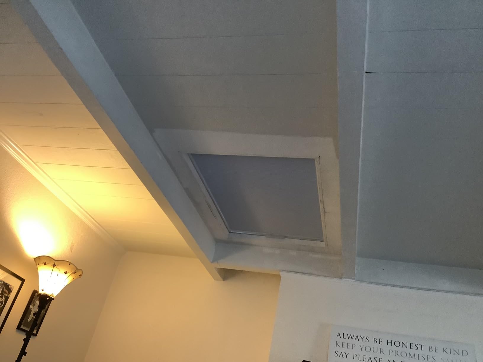 MiLin Skylight Shades & Blinds Blackout Cordless Cellular Blinds for Window Shades Suitable for Roof Inclined Plane Room Windows Custom Cut to Size 100% Blackout White customer photo 1