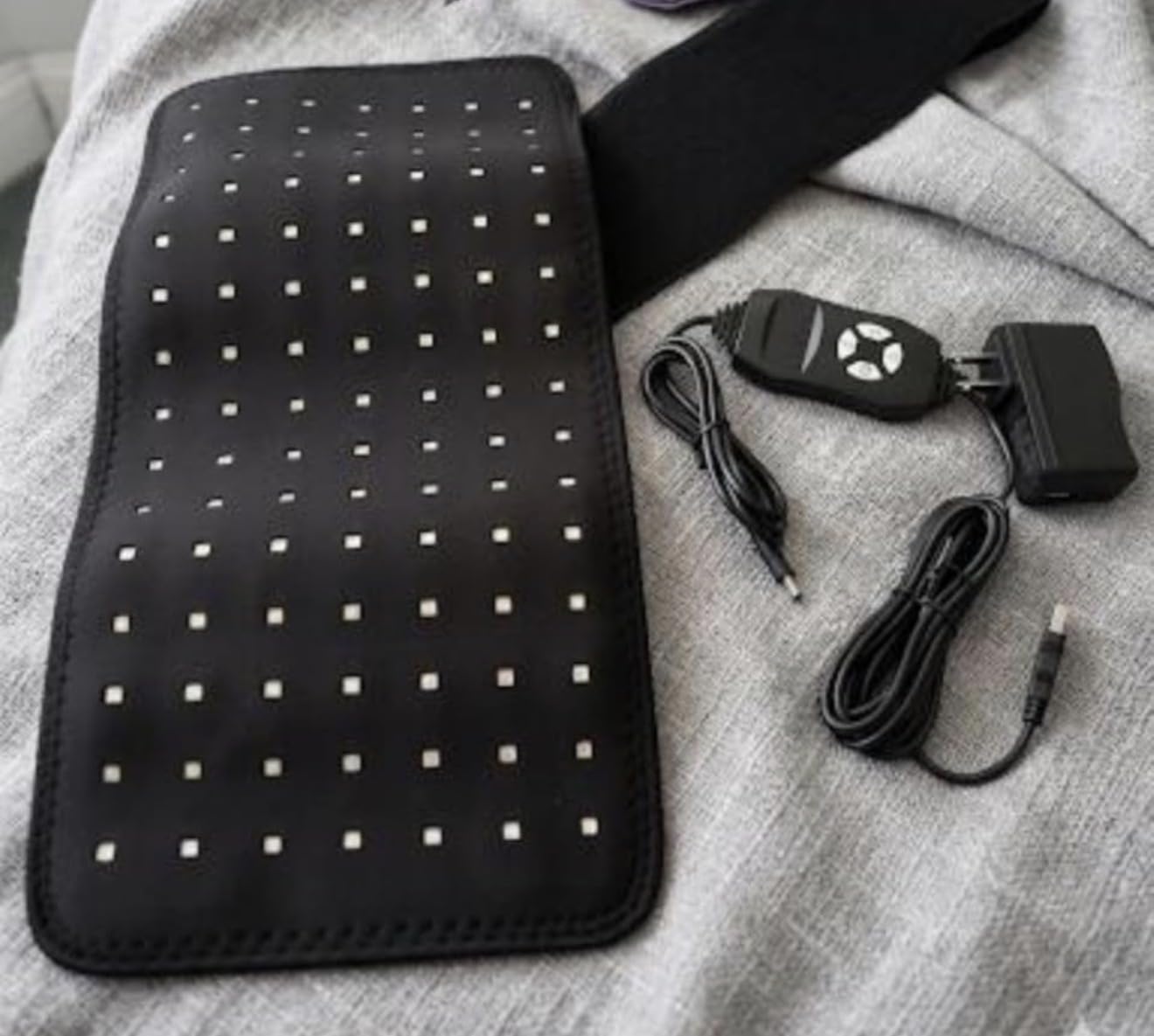 Red Infrared Light Heating Pad for Body Back Knee Shoulder Hands Feet Relax Portable 660nm 850nm Home Use 3 Chips in 1 Light Wrap Belt Gift for Women Men (Corded) customer photo 2