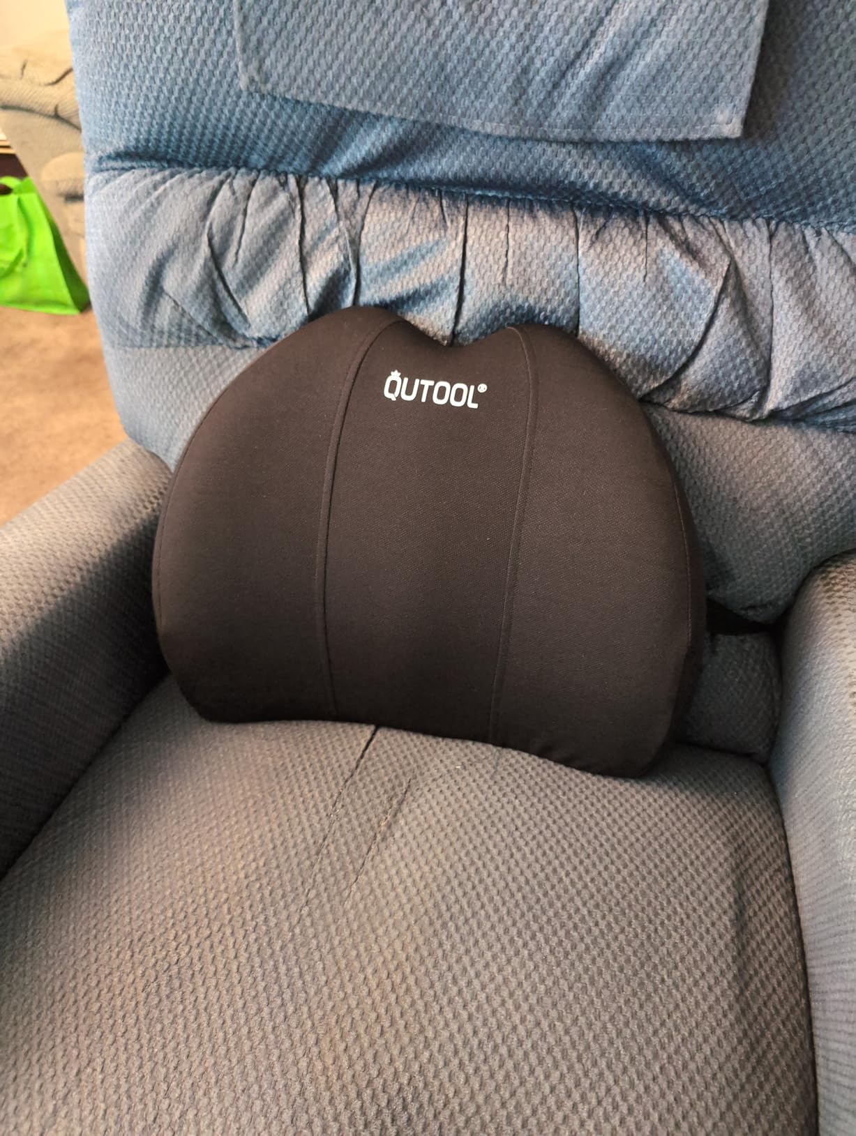 QUTOOL Lumbar Support Pillow for Office Chair, Memory Foam Low Back Support, Back Pain Relief, Ergonomic Back Cushion for Desk Chair, Gaming Chair, Adjustable Strap and Washable Cover customer photo 2