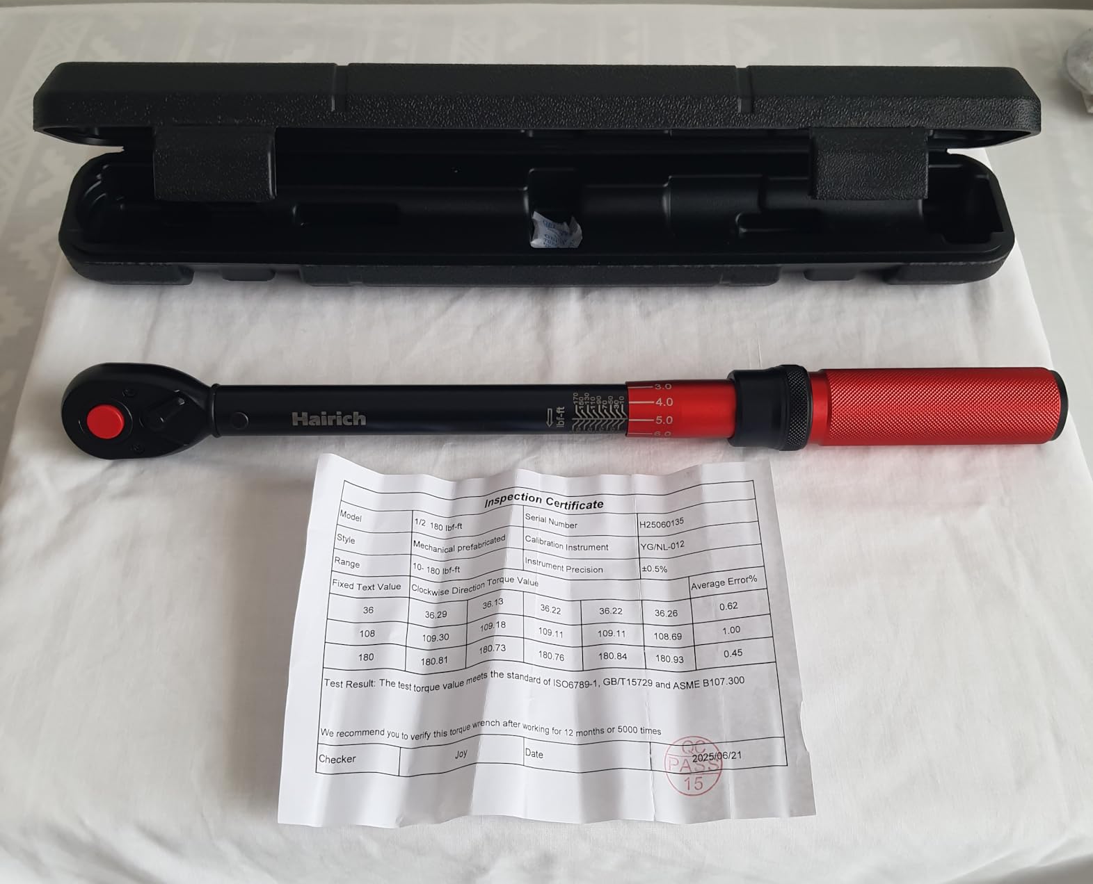 Hairich 1/2 Inch Drive Click Torque Wrench, Dual-direction Torque Wrench 10-170.0ft.lb/13.60-230.5Nm, 72-tooth Torque Wrenches with Dual Range Scales, ±3% High Precision For Bike customer photo 1