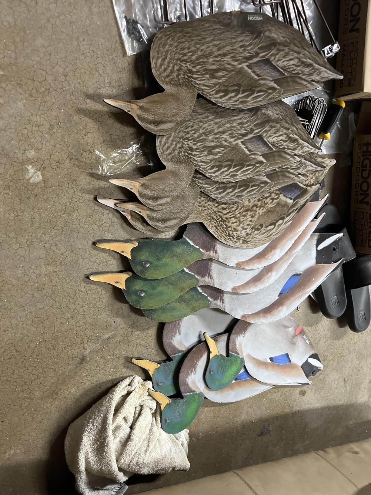 Higdon Outdoors Flats | Mallard Duck Silhouette Decoys for Waterfowl Hunting | Weather Resistant Drake & Hen Decoys with Easy Carry Stakes | Standard, Motion, or Fully Flocked Motion | 12 Pack customer photo 1