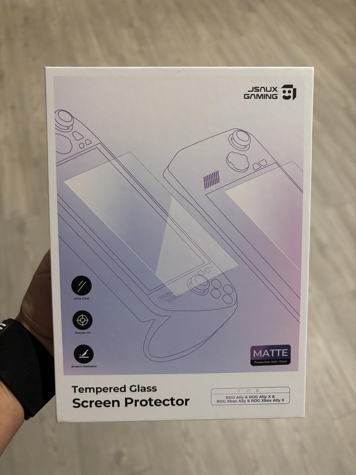 JSAUX Anti-Glare Screen Protector for ROG Xbox Ally/ROG Xbox Ally X (2025) / ROG Ally 2-Pack, Matte 9H Hardness Tempered Glass customer photo 1