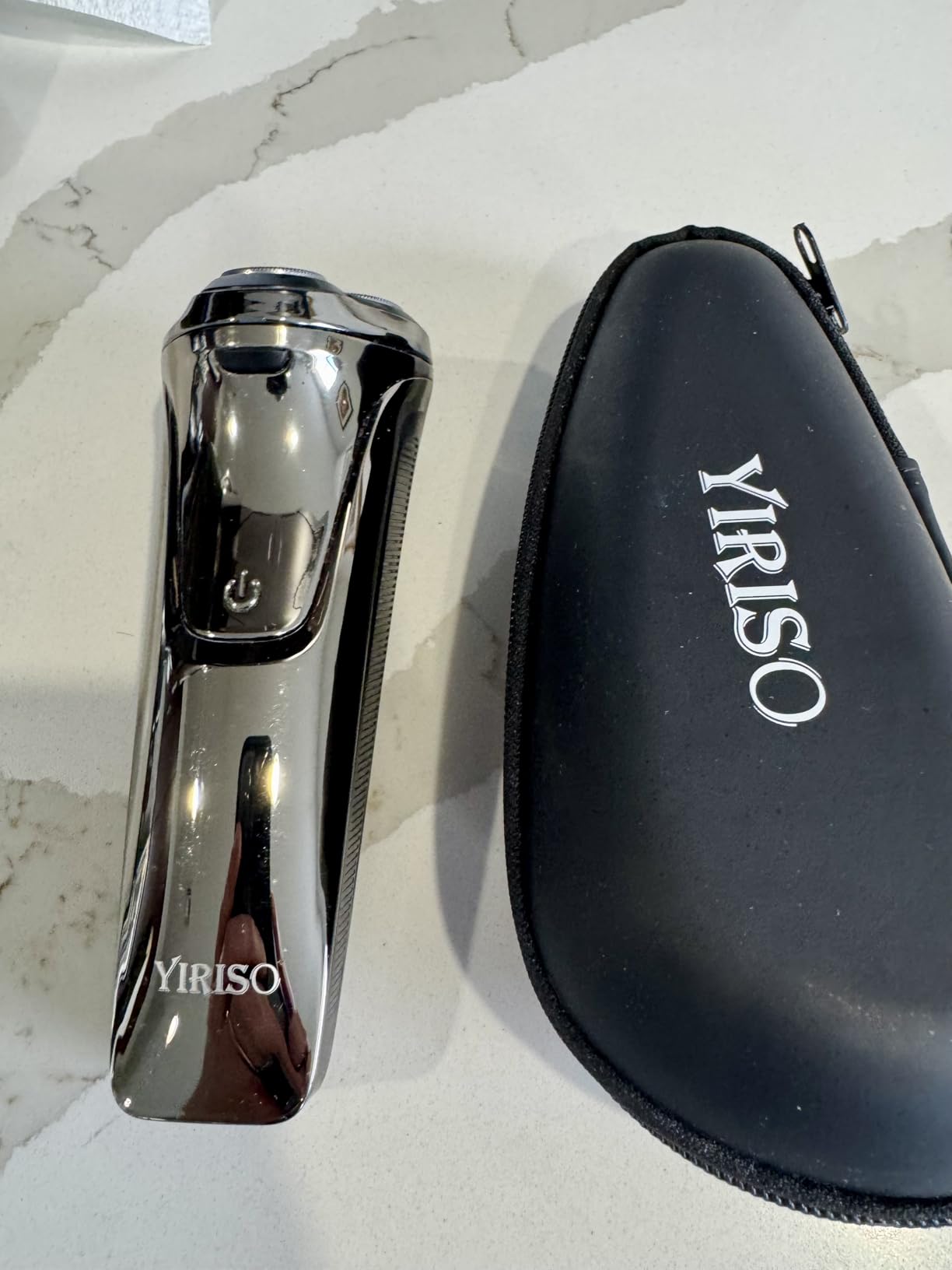 YIRISO Electric Razor for Men, 90Min Long-Lasting Rotary Shaver with 4D Floating Head & LCD Display, Ultra Smooth for Sensitive Skin, IPX6 Waterproof, USB-C Fast Charge, with Travel Case - Ideal Gift customer photo 1