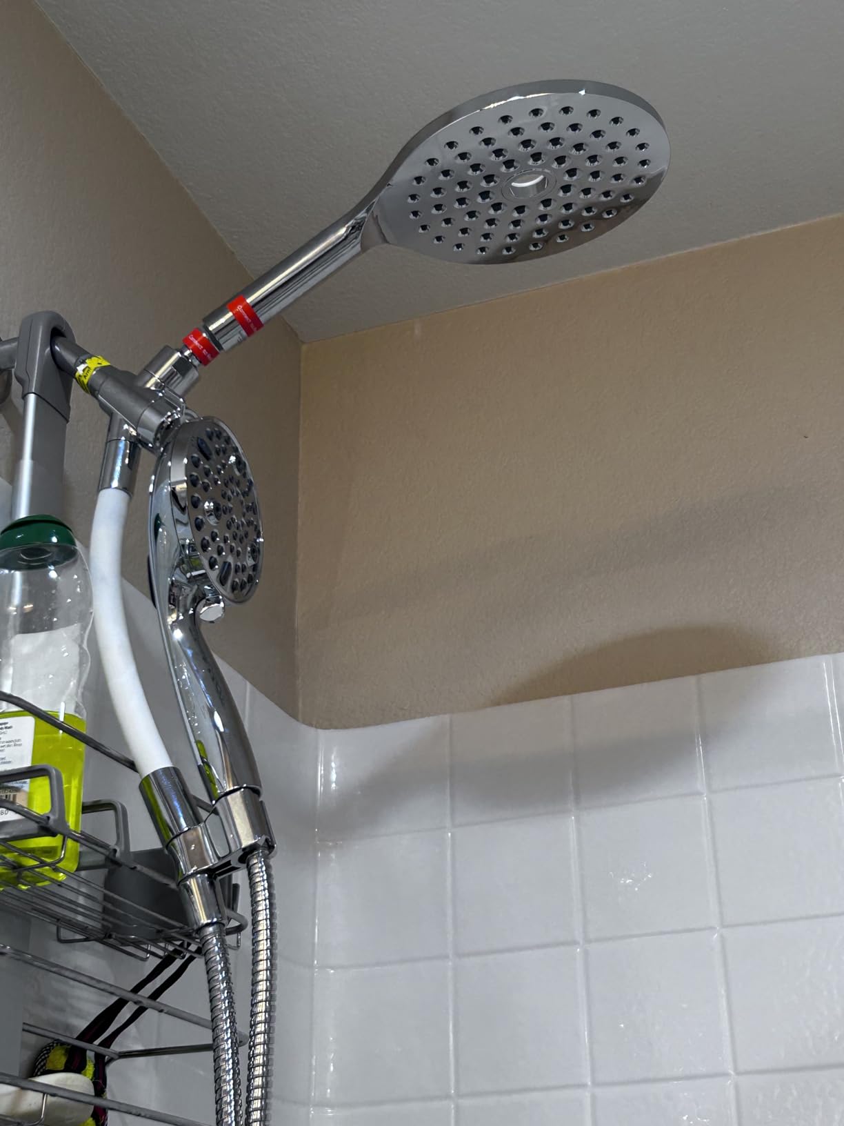 MakeFit Dual Handheld Shower Head Combo, 2-in-1 Rain Shower Heads System 8 Inch Rainfall Shower Head and 10 Modes High Pressure Hand Held Showerhead with Built-in Power Wash customer photo 2
