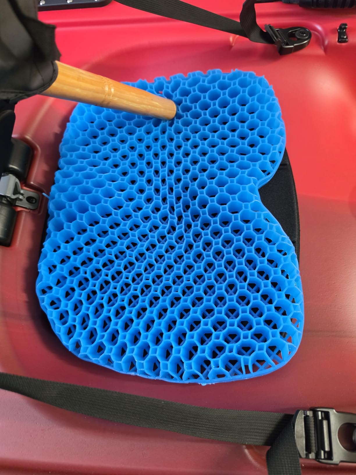 Kayak Seat Cushion, Thicken Anti Slip Waterproof Gel Kayak Seat, Portable Canoe Rowing Rubber Dinghy Pad for Stadium Sit in Kayak Inflatable Fishing Kayak Canoe Kayak Accessories customer photo 1