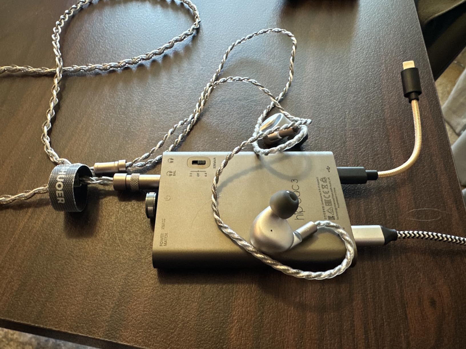 iFi hip-dac3 - Portable Hi-Res DAC/Headphone Amp - True Balanced Circuit, 400mW Output, Dual USB-C, PCM 384kHz/DSD256/MQA Decoding, XBass Analog Enhancement, PowerMatch, iEMatch & up to 12hrs Playtime customer photo 1