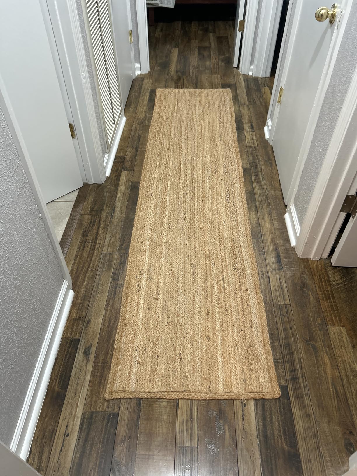 HOMEMONDE Solid Braided 8'x10' Jute Area Rug Natural - Eco Friendly Premium Fiber - Durable and Reversible Handwoven Farmhouse Rugs for Living Room, Hallway, Bedroom, Dinning Room, Kitchen, Office customer photo 2