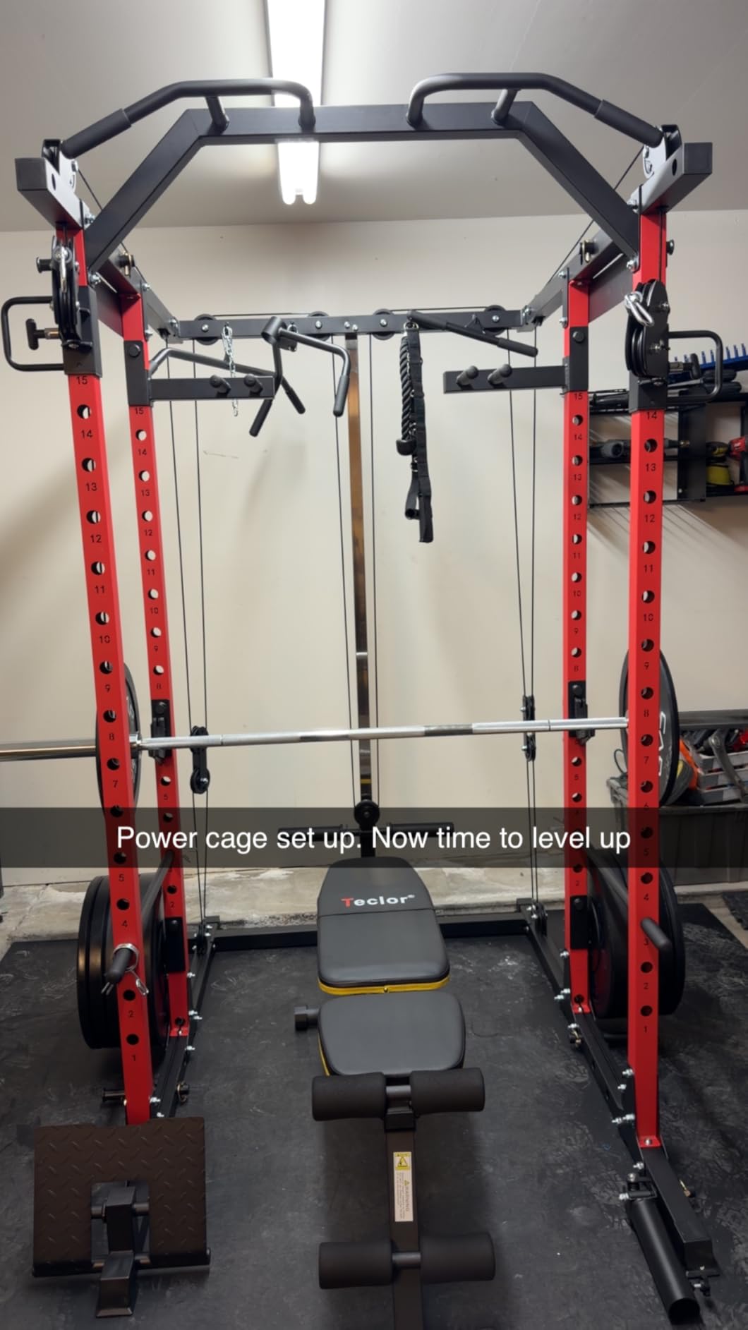Mikolo Power Cage, Power Rack with Cable Crossover System, 1500LBS Squat Rack with LAT Pull Down System, Workout Cage with Pulley System customer photo 1