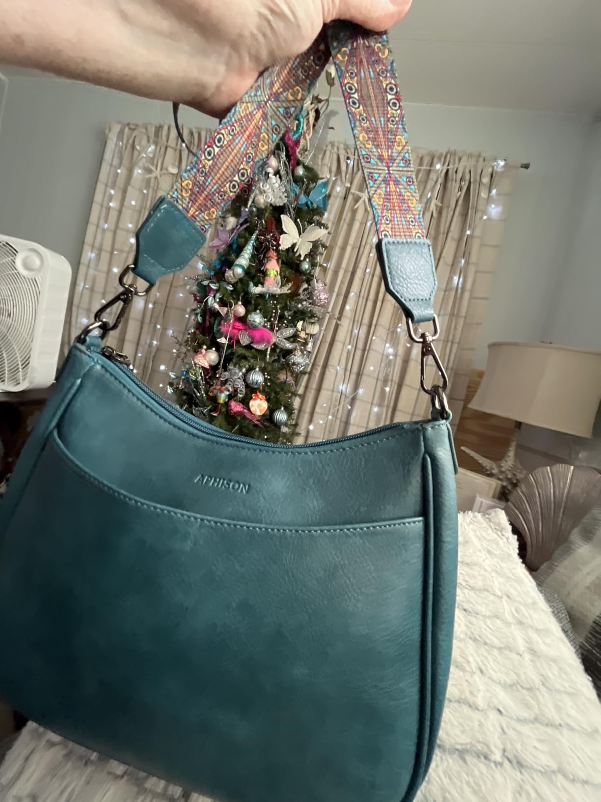 APHISON Trendy Leather Crossbody Purse with Adjustable Strap, Women's Shoulder Handbag customer photo 1