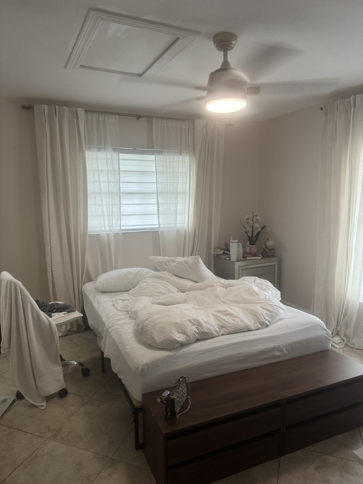 Aersas Linen Pinch Pleated Curtains 84 Inch Length 2 Panels Set for Living Room Cream Semi Sheer Window Curtain for Bedroom Boho Farmhouse Neutral Back Tab Drape Decor with Hooks, Natural Beige Ivory customer photo 2