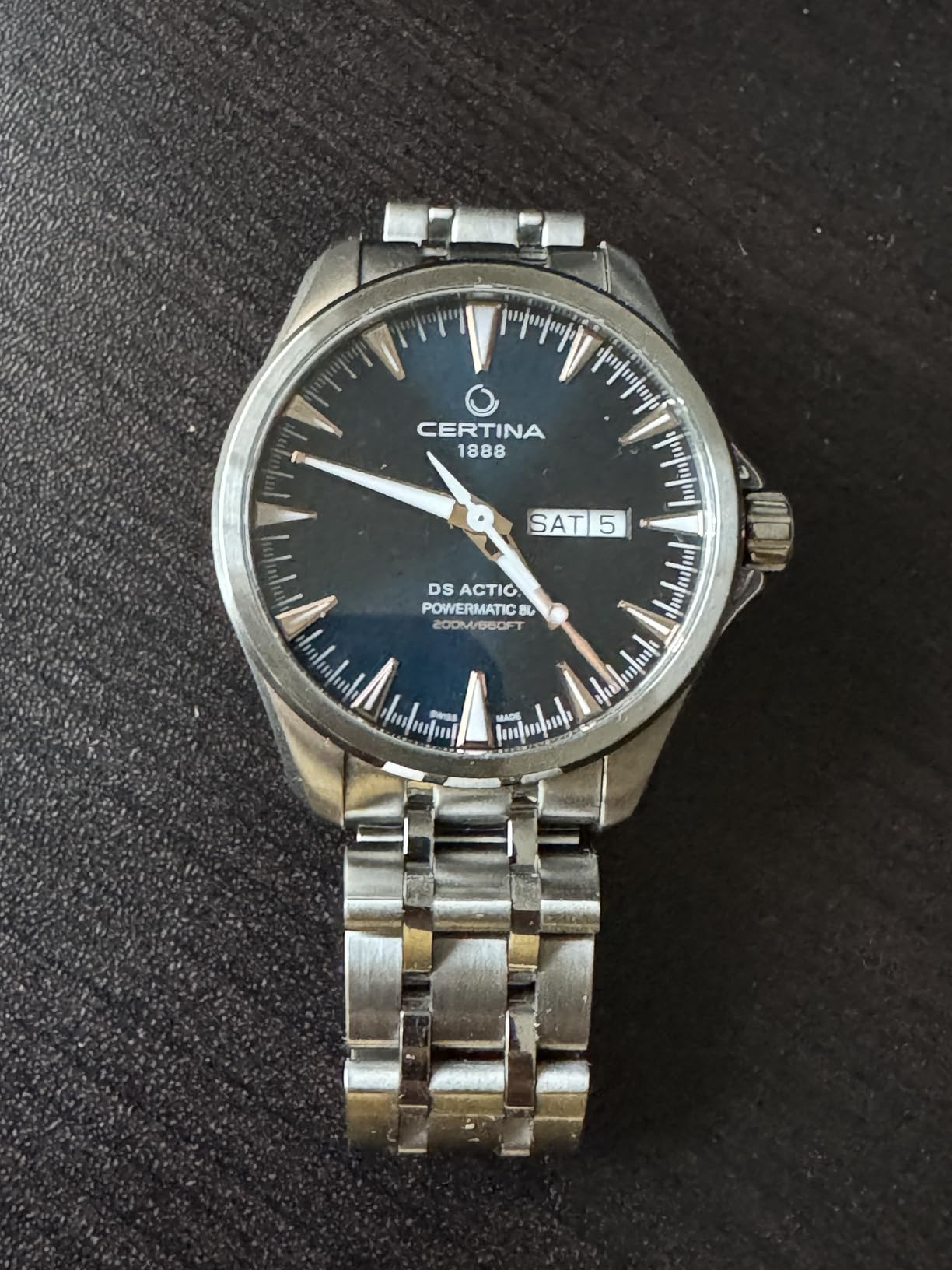 Certina DS Action Day-Date Powermatic 80, Stainless Steel, Swiss Automatic Watch, Blue, C0324301804101 customer photo 1