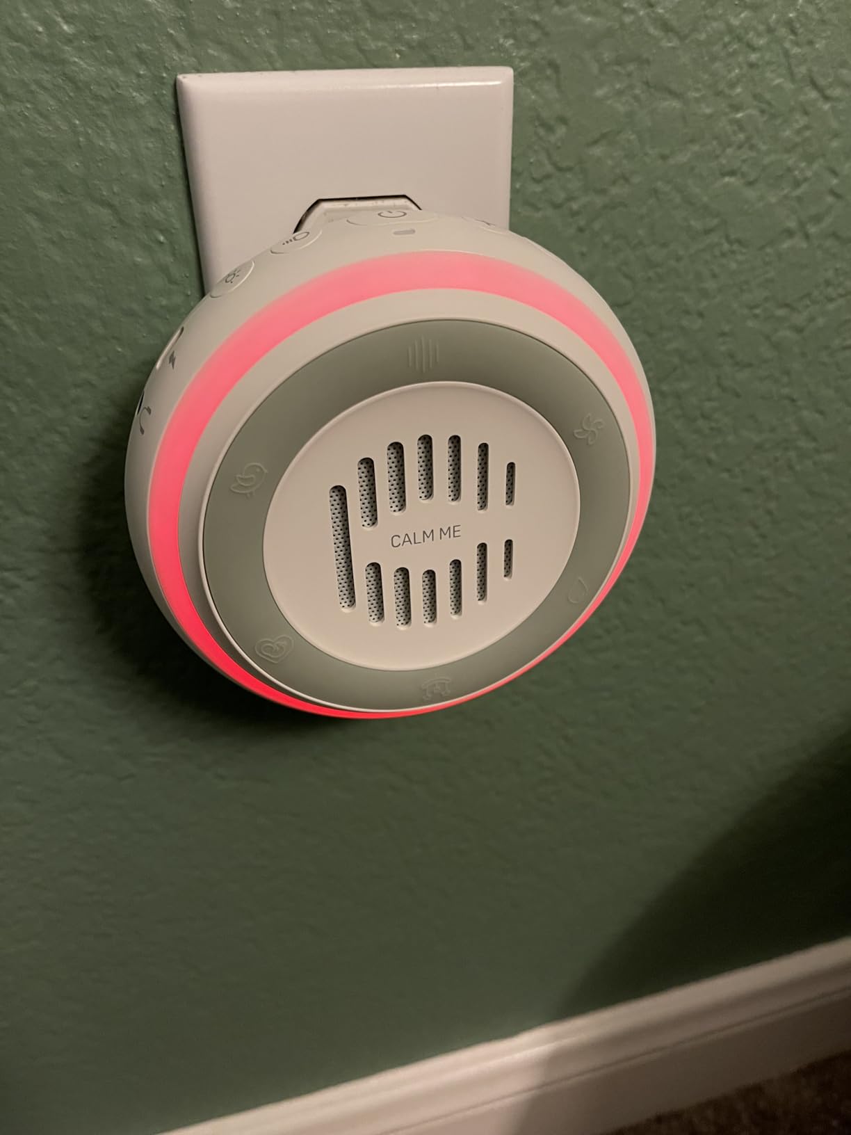 Wall Plug in White Noise Sound Machine for Office Privacy & Noise Canceling, White Noise Machine for Sleeping Adults & Baby, Therapy Noise Blocker with 20 Soothing Sounds & Nightlight by Calm Me. customer photo 2
