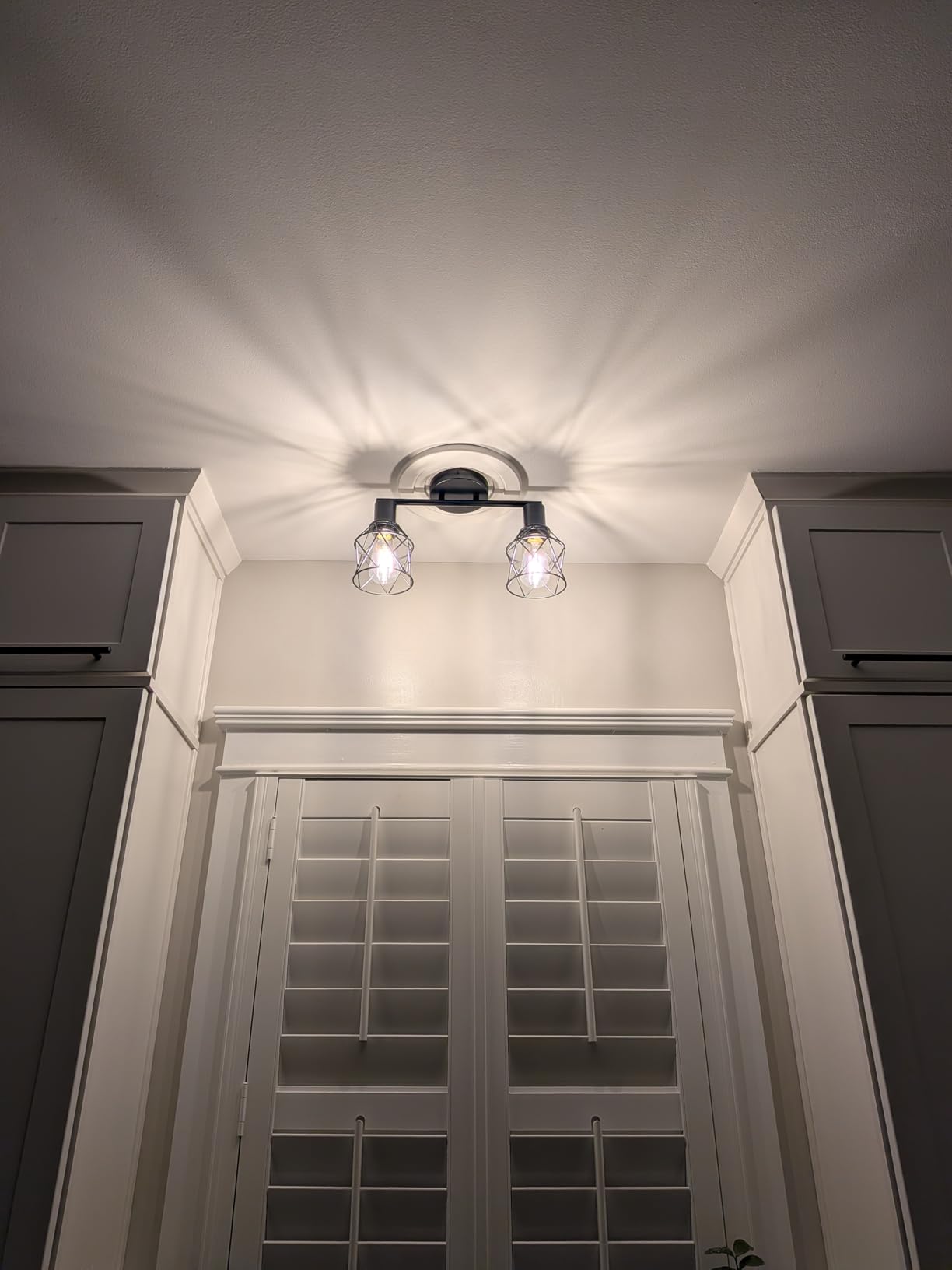 WILON Track Lighting Fixtures, 6-Light Brushed Nickel Flush Mount Track Light Ceiling, 6 Way Spot Light Kitchen Light Fixtures Directional Ceiling Spotlight for Kitchen Hallway Living Room customer photo 2