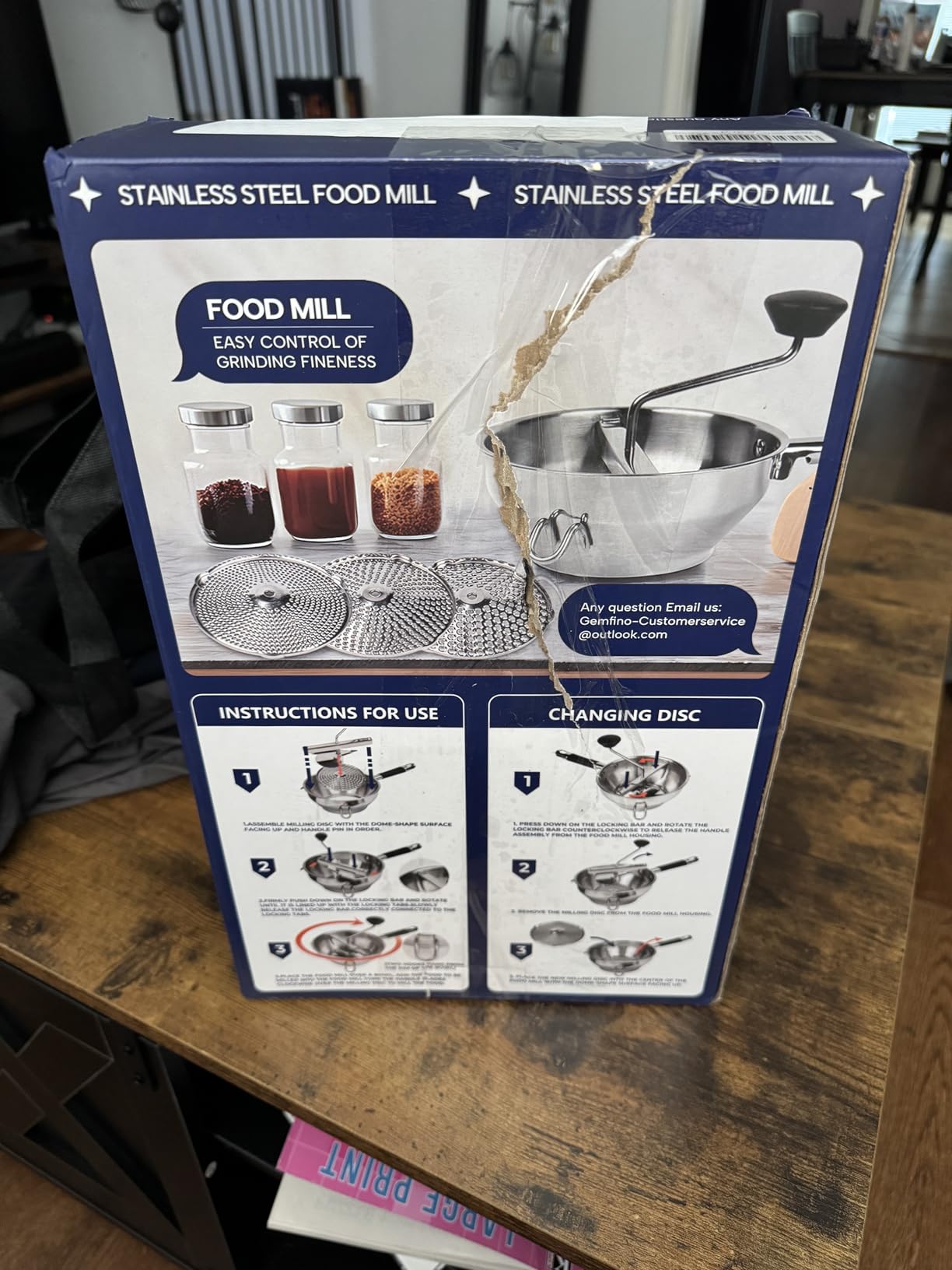Stainless Steel Food Mills With 3 Milling Discs, Ergonomic Design, Rotary Food Mills for Tomato Sauce, Potatoes, Jams, Silicone Handle, Dishwasher Safe, Orange customer photo 1