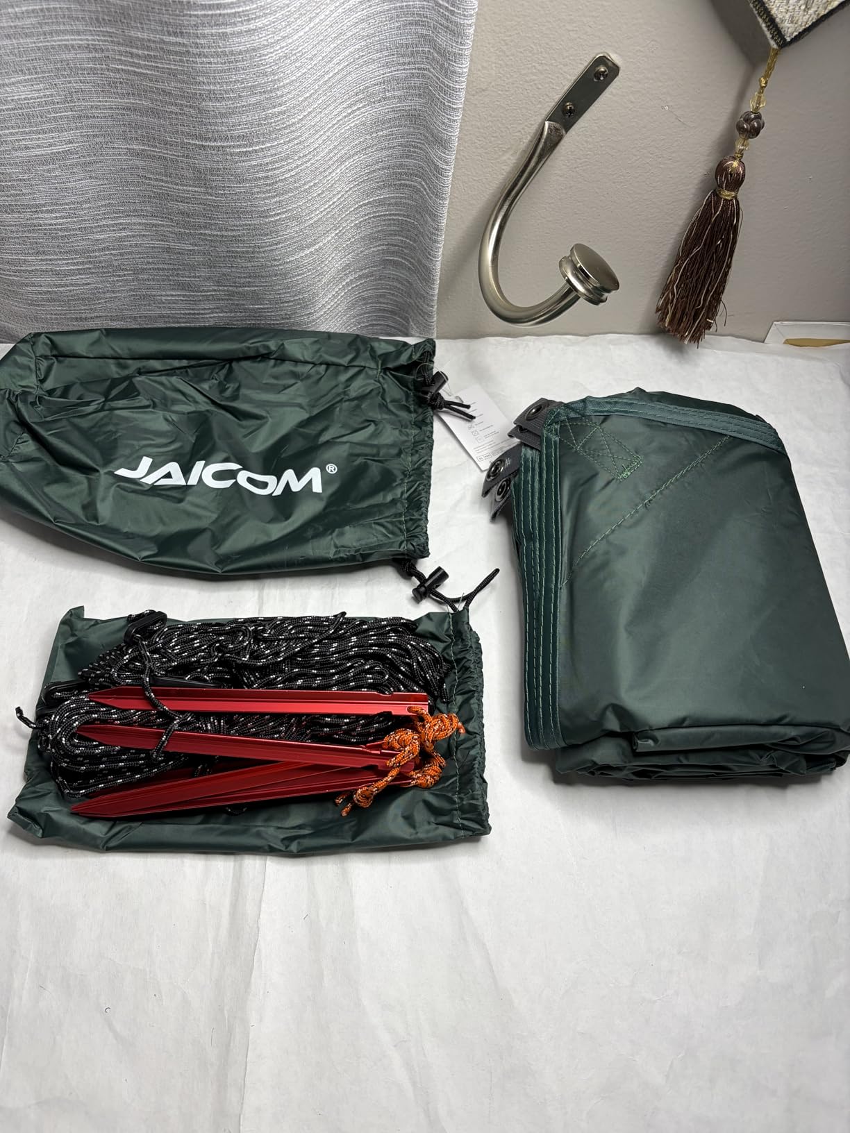 JAICOM Waterproof Camping Tarp - 10X10ft Hammock Rain Fly, Ultralight & Portable & UV Protection Backpacking Tarp, Multifunctional for Outdoor Adventure, Hiking, Tent, Hammock customer photo 1
