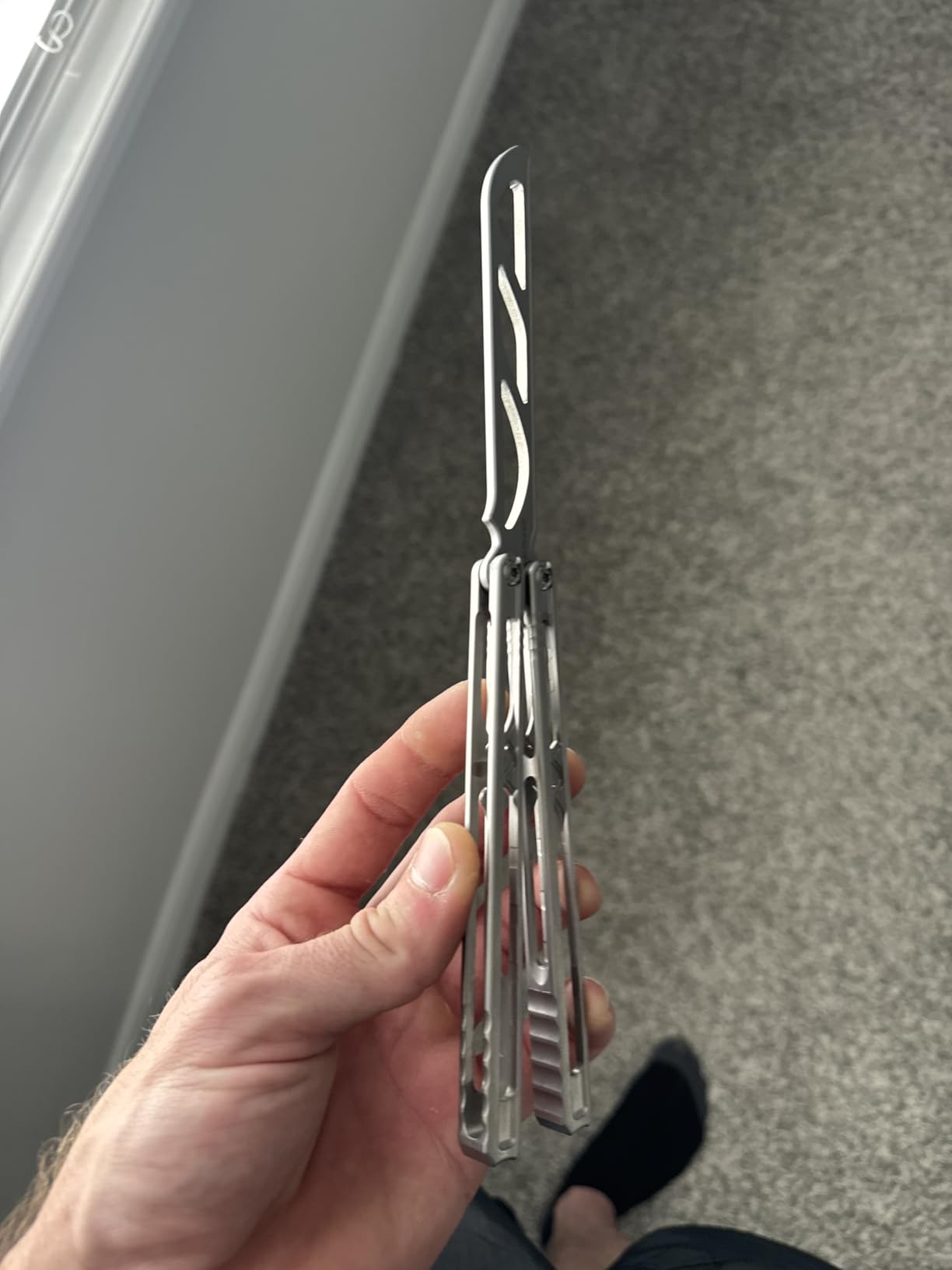 Nabalis Canyon Balisong Trainer Butterfly Knife Balisong, With Stainless Steel Handle & Blade Balisong Trainer, Unsharpened, for Practicing Flipping, Blunt Practice, No Edge Tool customer photo 2