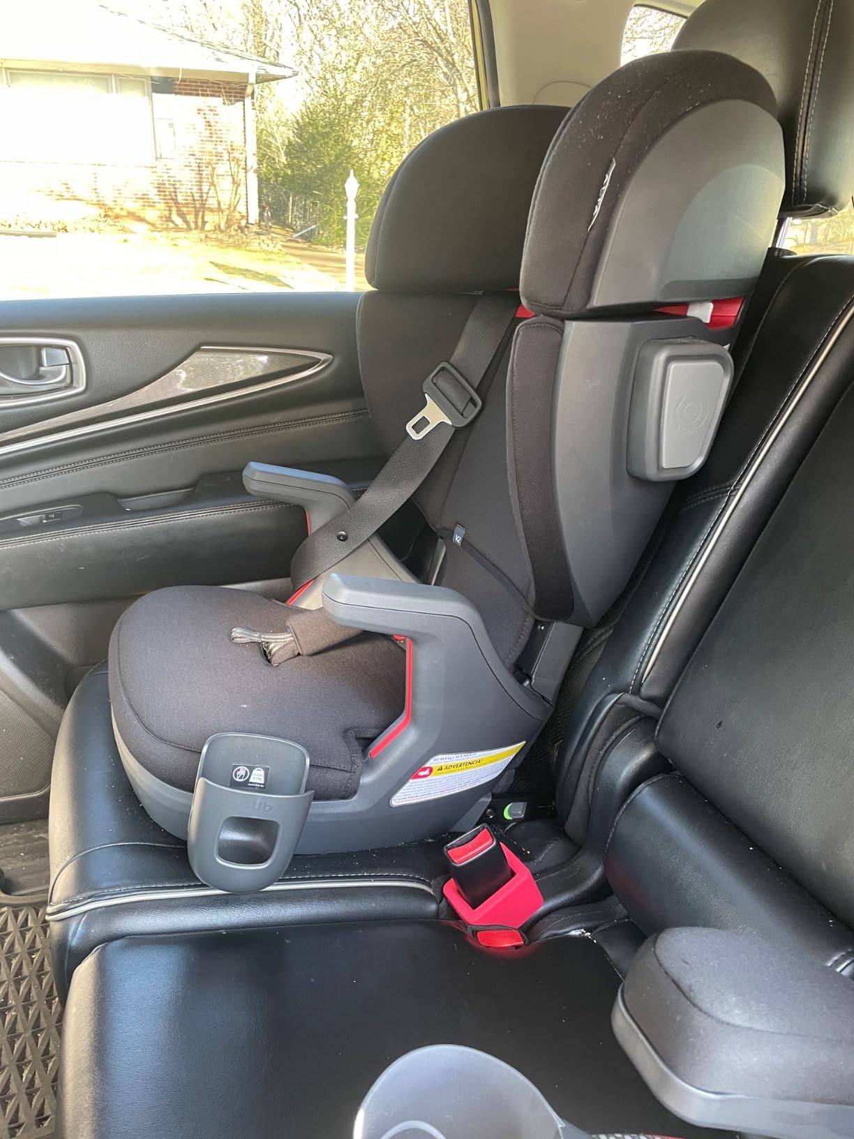 UPPAbaby Alta V2 High Back Booster Seat/Seven-Position, Active Support Headrest for Growing Children/SecureFit Integrated Belt Guide + Positioner/Cup Holder Included/Kavneer (Almond Mélange) customer photo 2