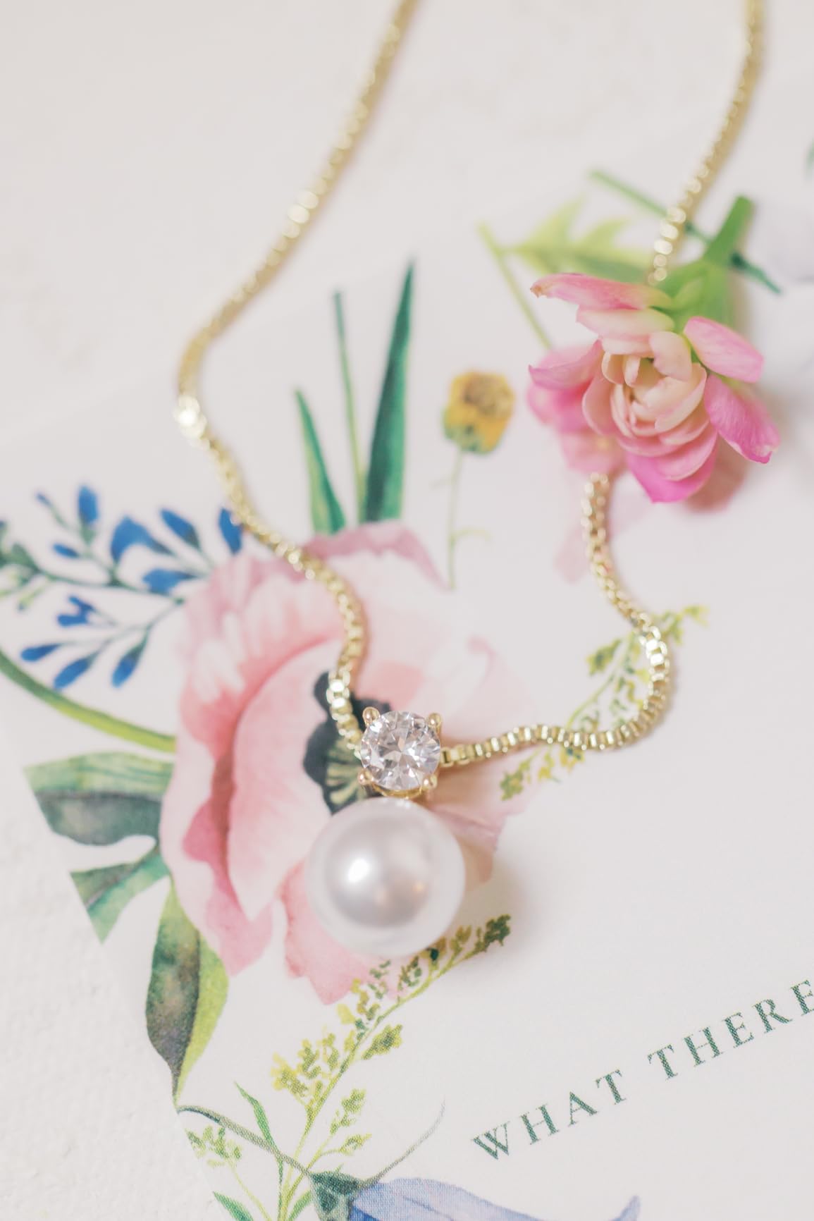 Pearl Necklace for Women- 14K Gold-plated/White Gold-plated Dainty Pearl Necklace for Women customer photo 1