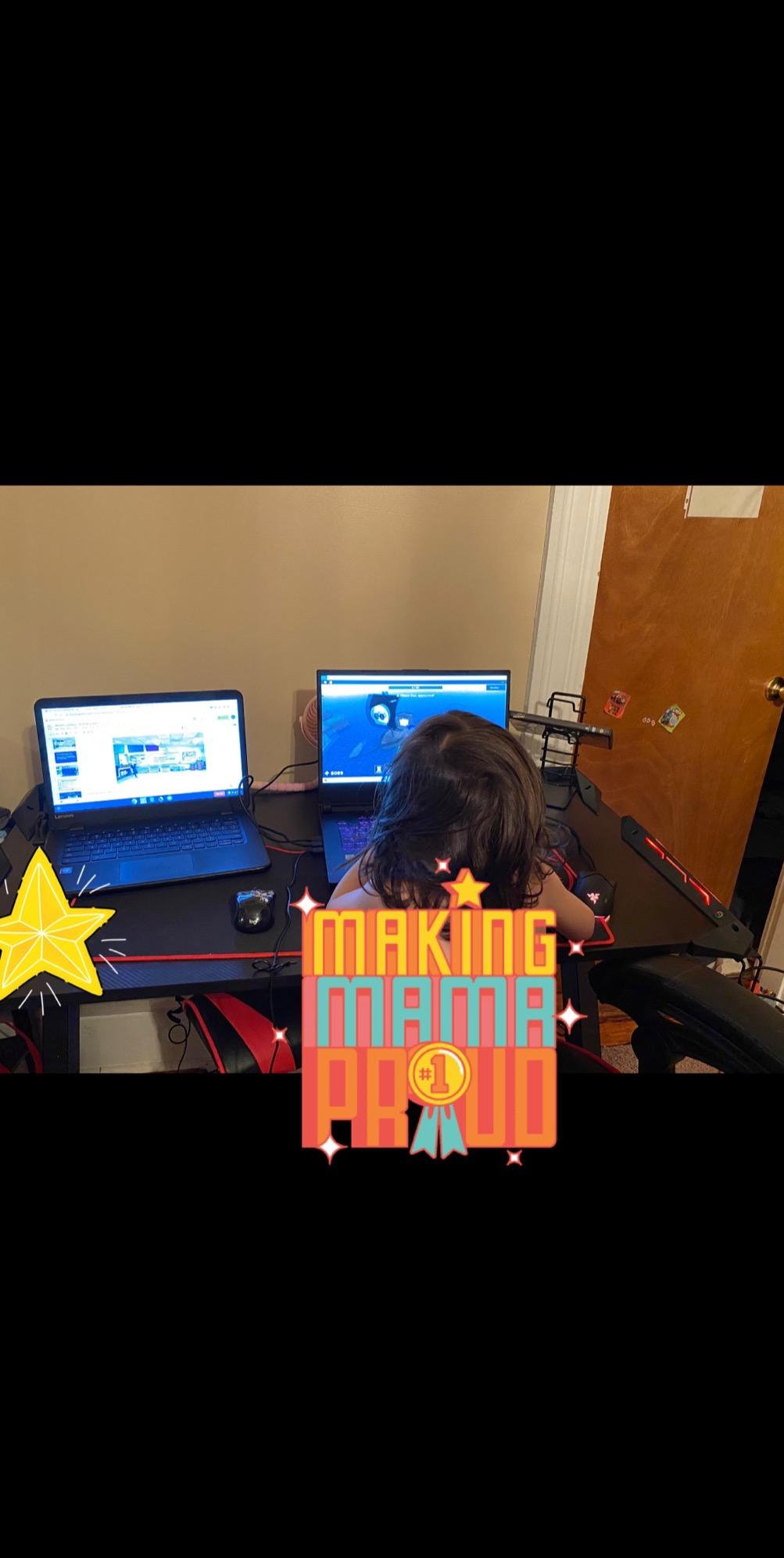 EUREKA ERGONOMIC Gaming Desk with LED Lights Home Office RGB Table customer photo 2