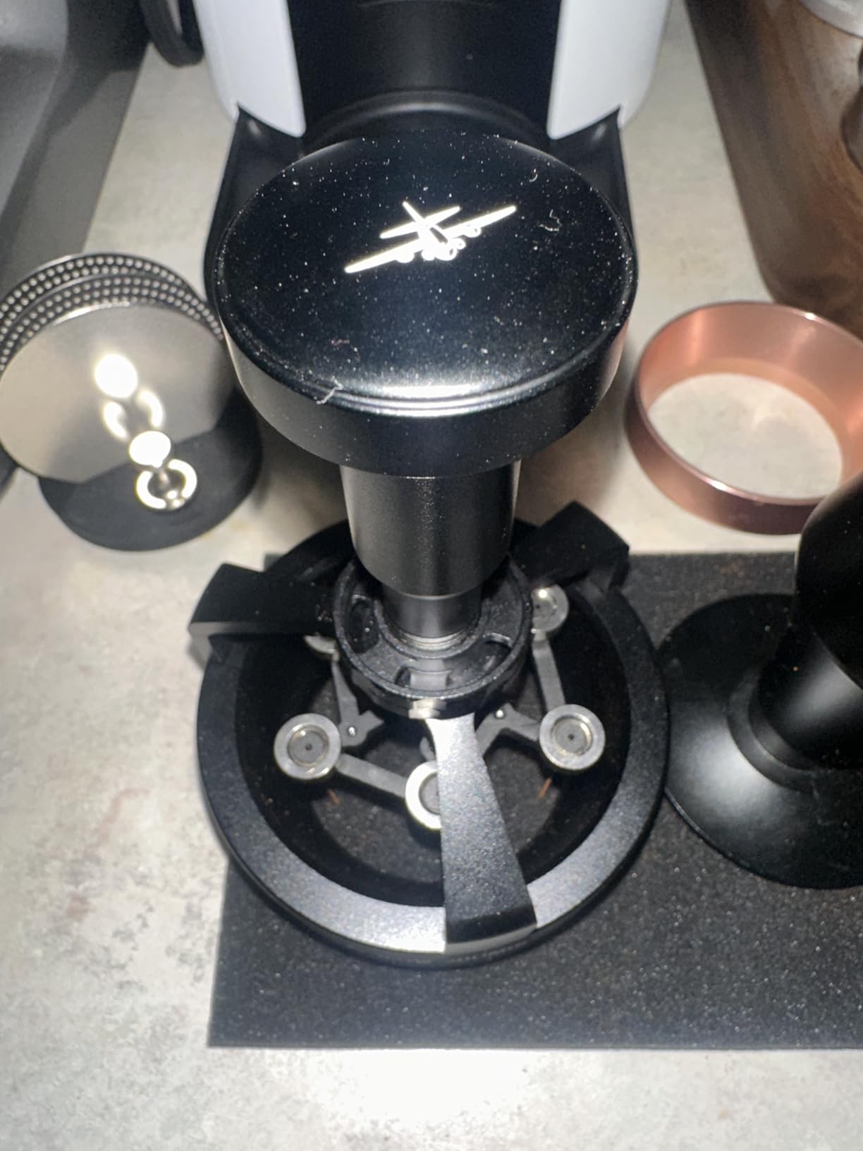 MHW-3BOMBER WDT Tool Espresso 58mm, Espresso Distribution Tool with Magnetic Base for Barista, Adjustable Depth Needle Distributor Tool, 0.25mm x 14 Coffee Stirrer Tools, YU Series Cyclone, T5849 customer photo 2