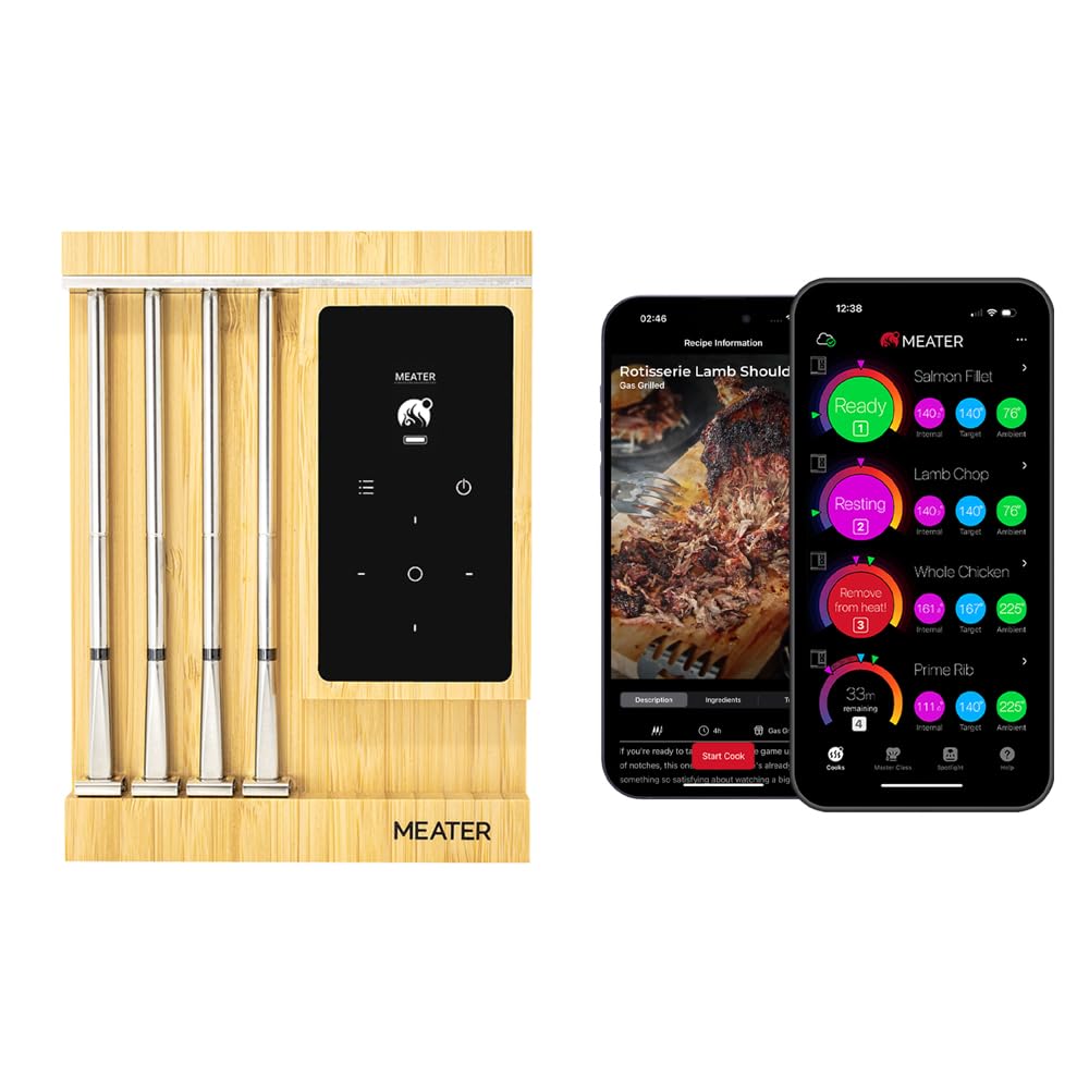 MEATER Pro XL: Wireless Smart Meat Thermometer | 4 Multi-Sensor Probes | Bluetooth & WiFi | 1000F Heat Resistance | Certified Accuracy for BBQ, Oven, Grill, Smoker, Air Fryer, Deep Fryer, Sous Vide customer photo 1