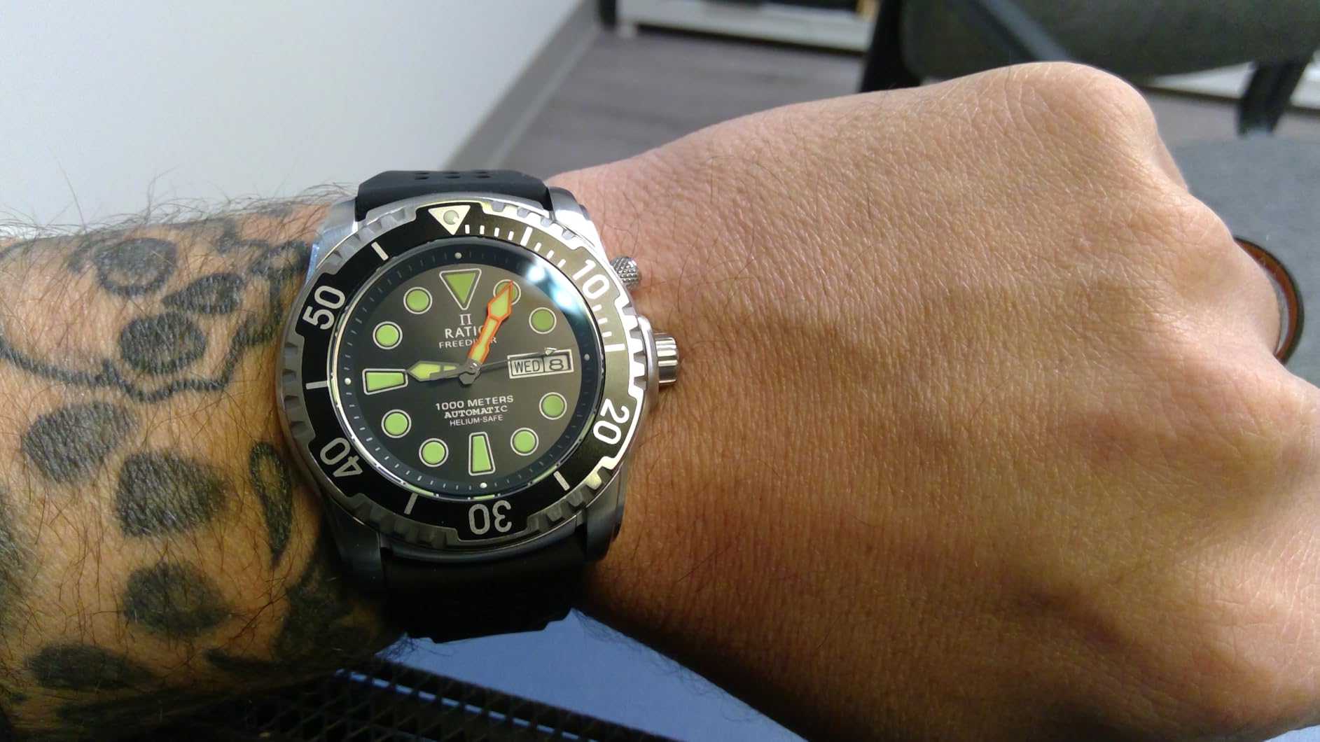 FreeDiver Helium-Safe Automatic Dive Watch 1000M customer photo 1
