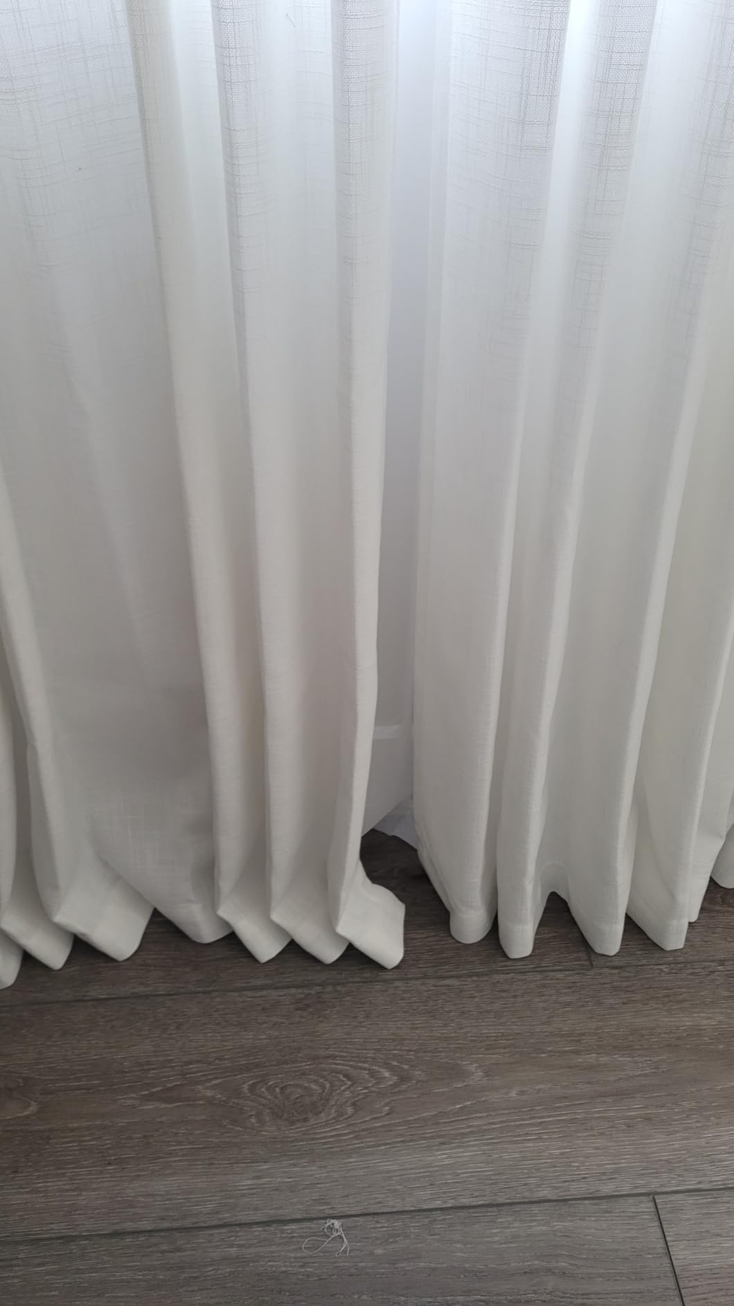 Natural Pinch Pleated Linen Curtains 84 Inch Length 2 Panels for Living Room Bedroom Textured Cream Ivory Birch Semi Sheer Boho Neutral Back Tab Pinch Pleat Hooks Rings Window Curtain 84 Inches Long customer photo 1