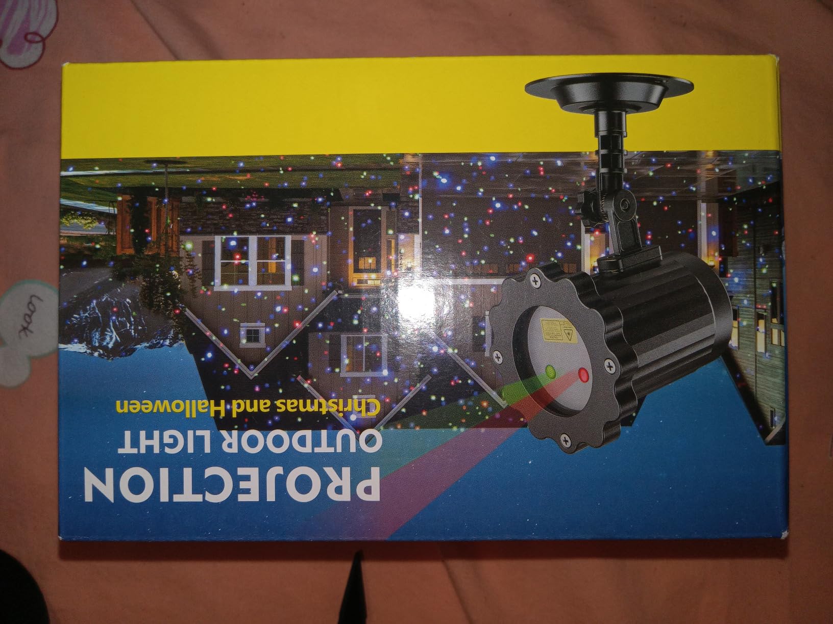 JACKYLED Halloween Christmas Projector Light, Outdoor 2-in-1 HD Holiday Projector Light Outdoor with Remote Control, Timers, IP65 Waterproof (12 Slides, 10 Colors) customer photo 1