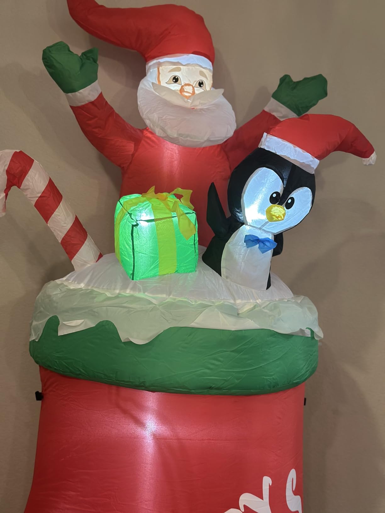 Christmas Inflatable Decoration, Sida-Earcy 10FT Polar Bear Snowball Igloo Lighted Blow Up Christmas Decorations Outdoor with Colorful Rotating LED Lights for Christmas Yard, Garden, Lawn customer photo 1