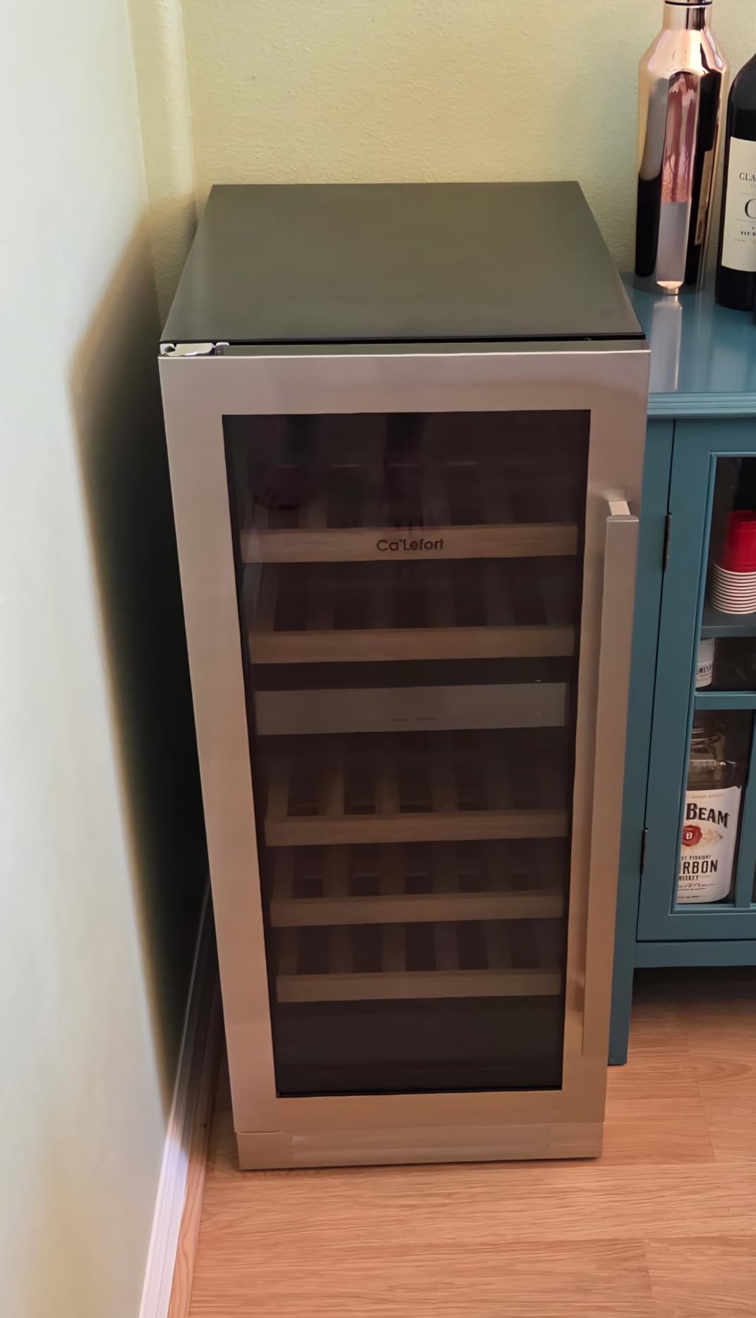 Ca'Lefort Wine Fridge & Cooler - 24 Inch 52 Bottle Wine Cooler Refrigerator, 40-65°F Dual Zone Wine Refrigerator Glass Door, 3 LED Built-in or Freestanding customer photo 1