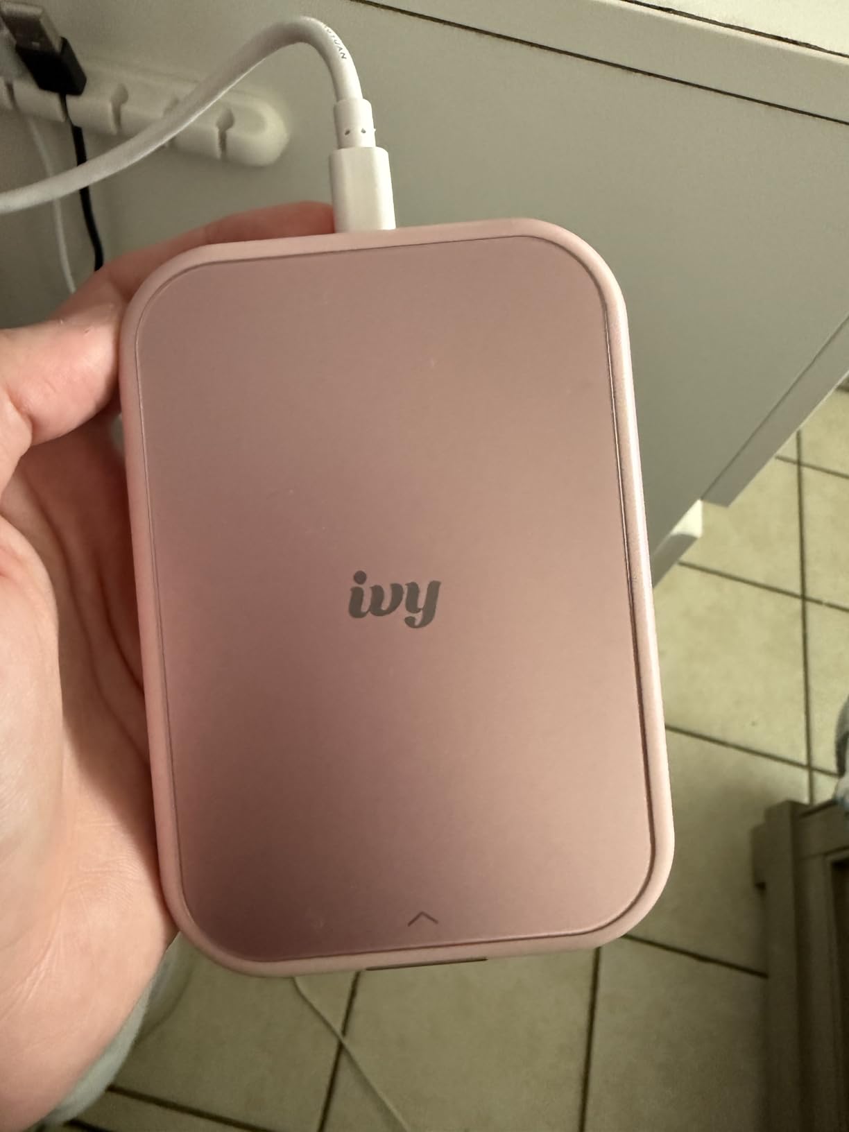 Canon Ivy 2 Mini Photo Printer (Blush Pink) - Bluetooth, Print from iOS & Android Devices, Bundle Incl. 110 Zink Sticky-Back Prints, LED Light Bar, Protective Case, and USB Cable customer photo 2