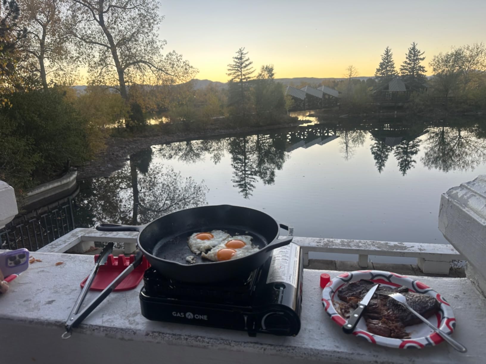 GasOne 15,000 BTU Propane or Butane Stove Dual Fuel Stove Portable Camping Stove - Patented - with Carrying Case Great for Emergency Preparedness Kit customer photo 1