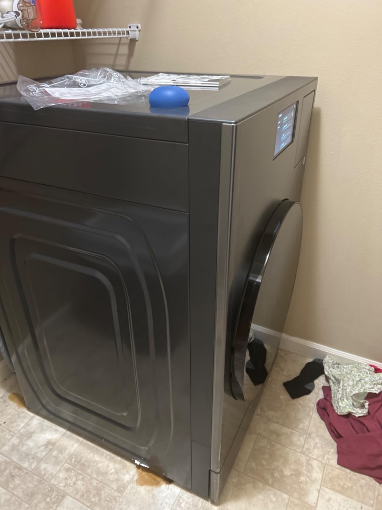 Samsung 5.3 cu. ft. Bespoke AI Laundry Ventless Heat Pump Dryer Combo All-in-One Ultra Capacity Washer with AI Home, Dark Steel, WD53DBA900HZA1 customer photo 3