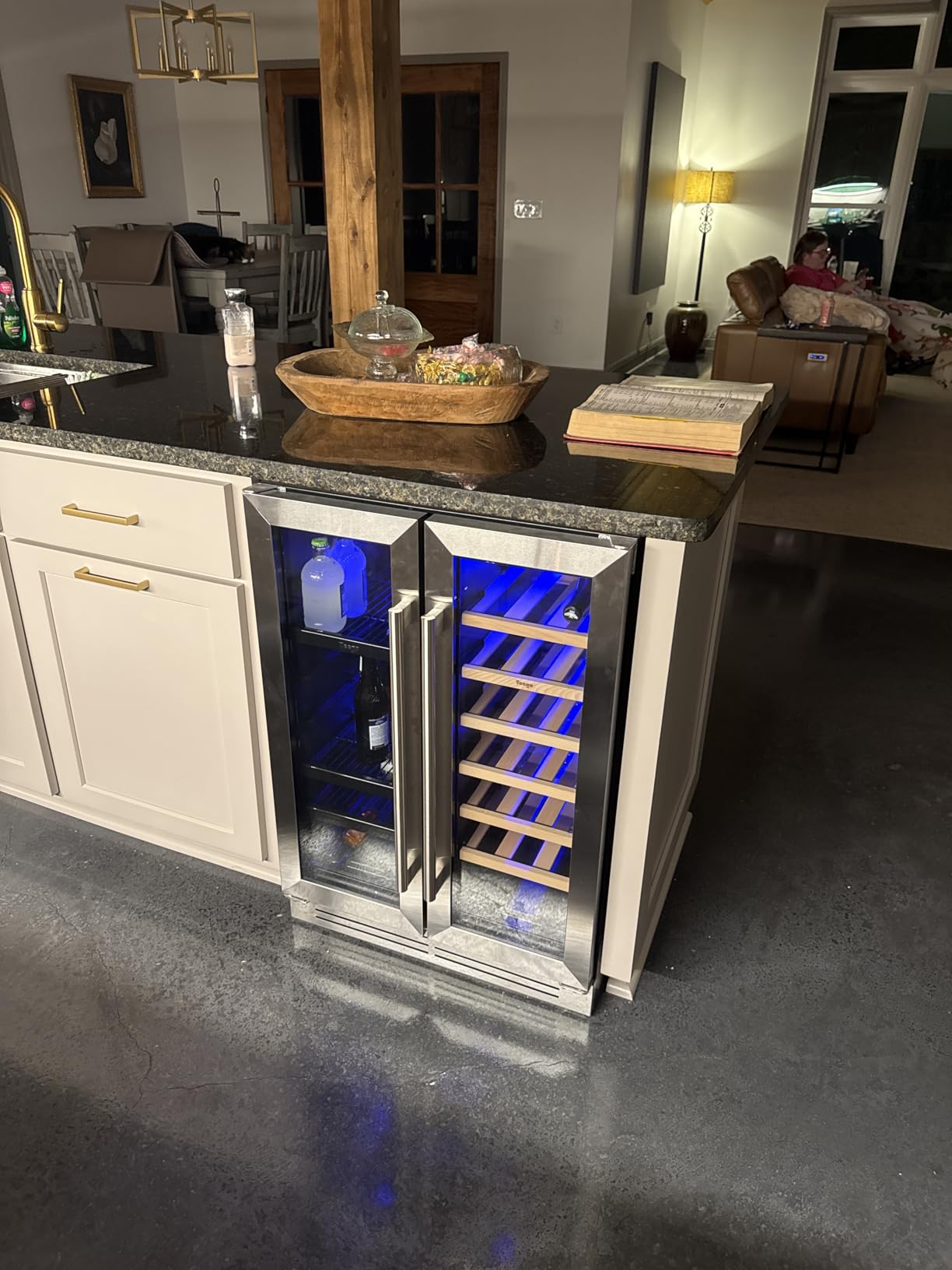 Yeego Wine Fridge Cooler - 15 Inch Dual Zone Wine Fridge Hold 28 Bottles, 40-65F Wine Refrigerator Glass Door customer photo 2