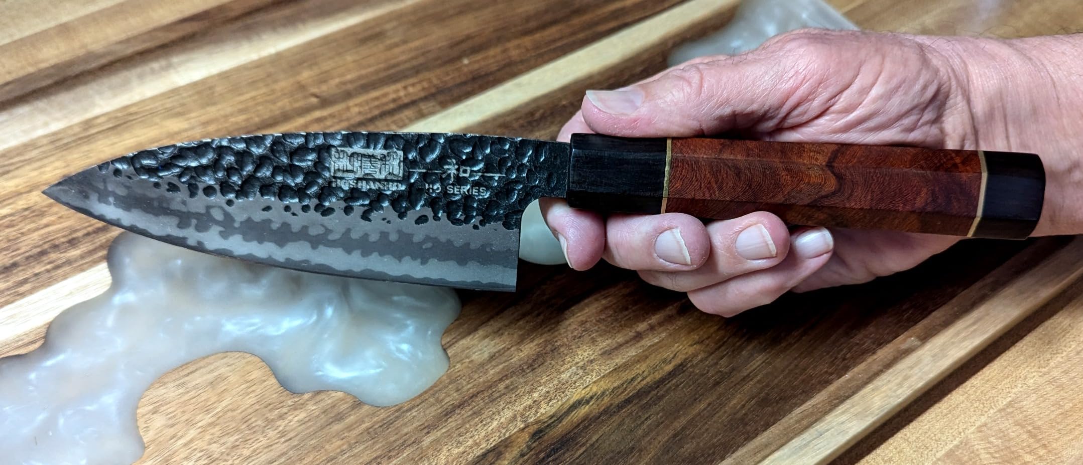 HOSHANHO 6 Inch Deba Knife, Japanese High Carbon Steel Kitchen Knife for Sushi Sashimi, Ultra Sharp Fish Fillet Knife with Ergonomic Rosewood Handle customer photo 1
