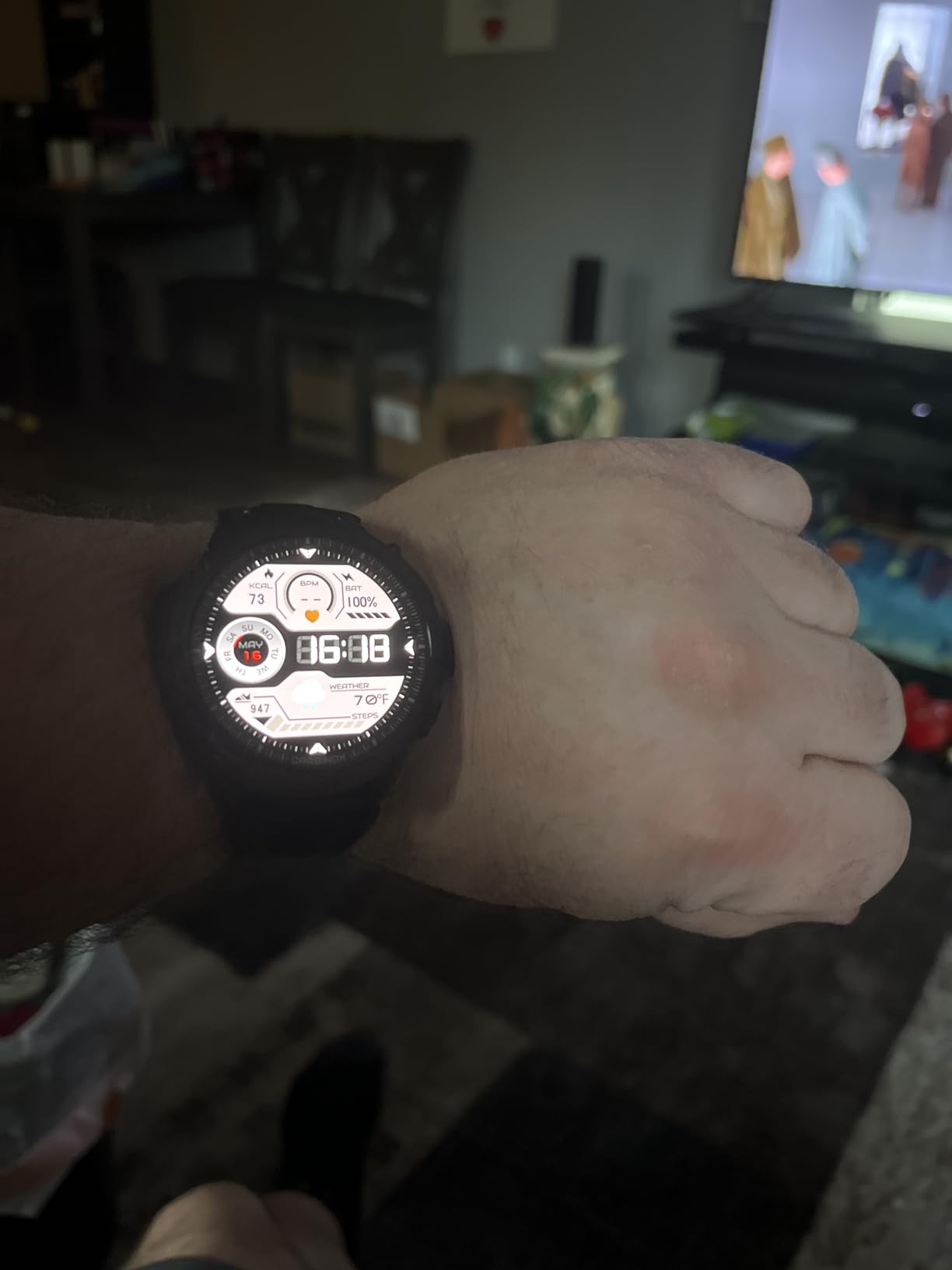 CARBINOX Blaze Smart Watch with GPS - Rugged Fitness Trackers, IP69K Waterproof, 170+ Sports Modes, Gorilla Glass, Make/Receive Calls, Android & iOS Compatible customer photo 2