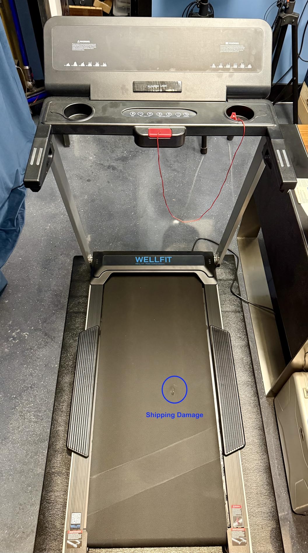 WELLFIT Home Treadmill, 2 Level Incline Heavy-duty Treadmill with Pulse Sensor, 4.0 HP, 10 MPH, 450 lbs Capacity, 20'' x 45'' Running Area Treadmills with Bluetooth Player & LED Display customer photo 1