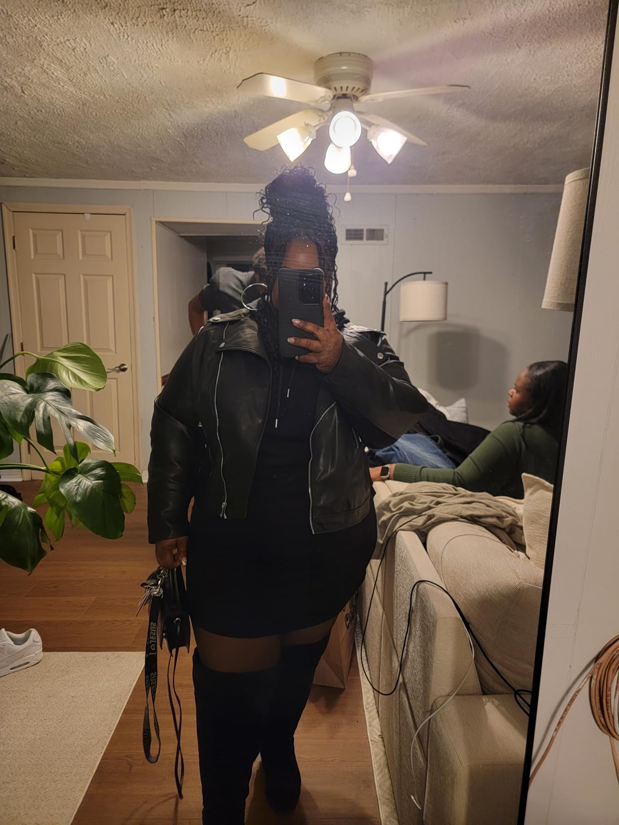 Women's Faux Leather Jackets, Zip Up Motorcycle Short PU Moto Biker Outwear Fitted Plus Size Coat customer photo 1