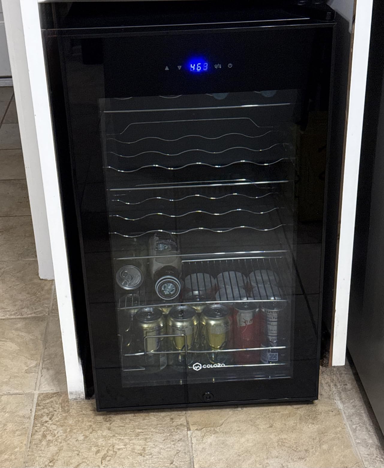 24 Inch Wine Fridge Under Counter, 54 Bottle Upgrade Dual Zone Wine Cooler, Built-in/Freestanding Wine Refrigerator with Stainless Steel/Tempered Glass Door & Lock customer photo 1