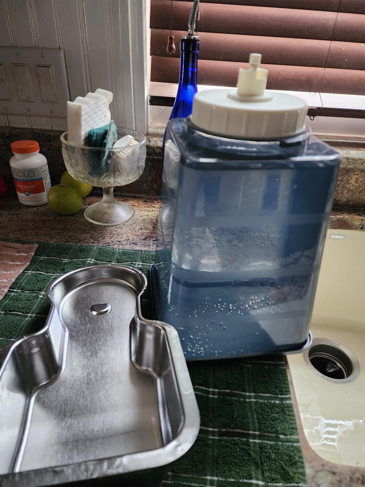 Meikuler Pets Auto Feeder 5.2L,Food Feeder and Water Dispenser Set for Medium & Large Dogs Cats and Pets Animals (Navy) customer photo 2